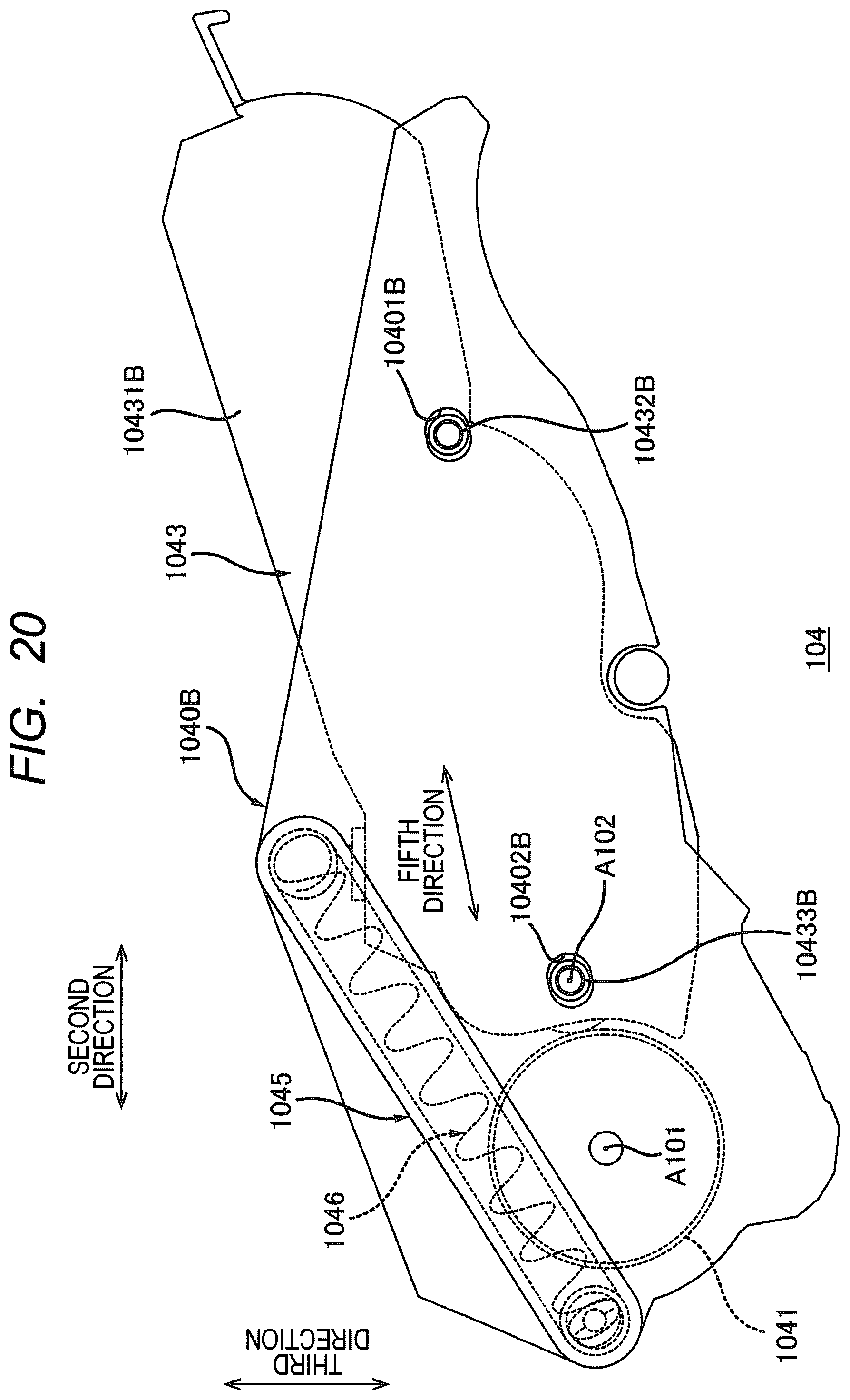 Patent US12332582 Figure 20 – Cartridge having rotatable reception shutter, cartridge having lever for opening and closing reception shutter, and method of supplying toner