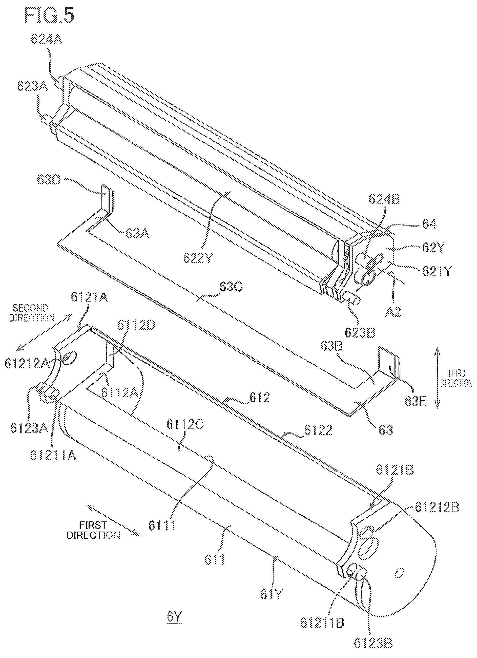 Patent US12332583 Figure 5 – Developer cartridge and image forming apparatus