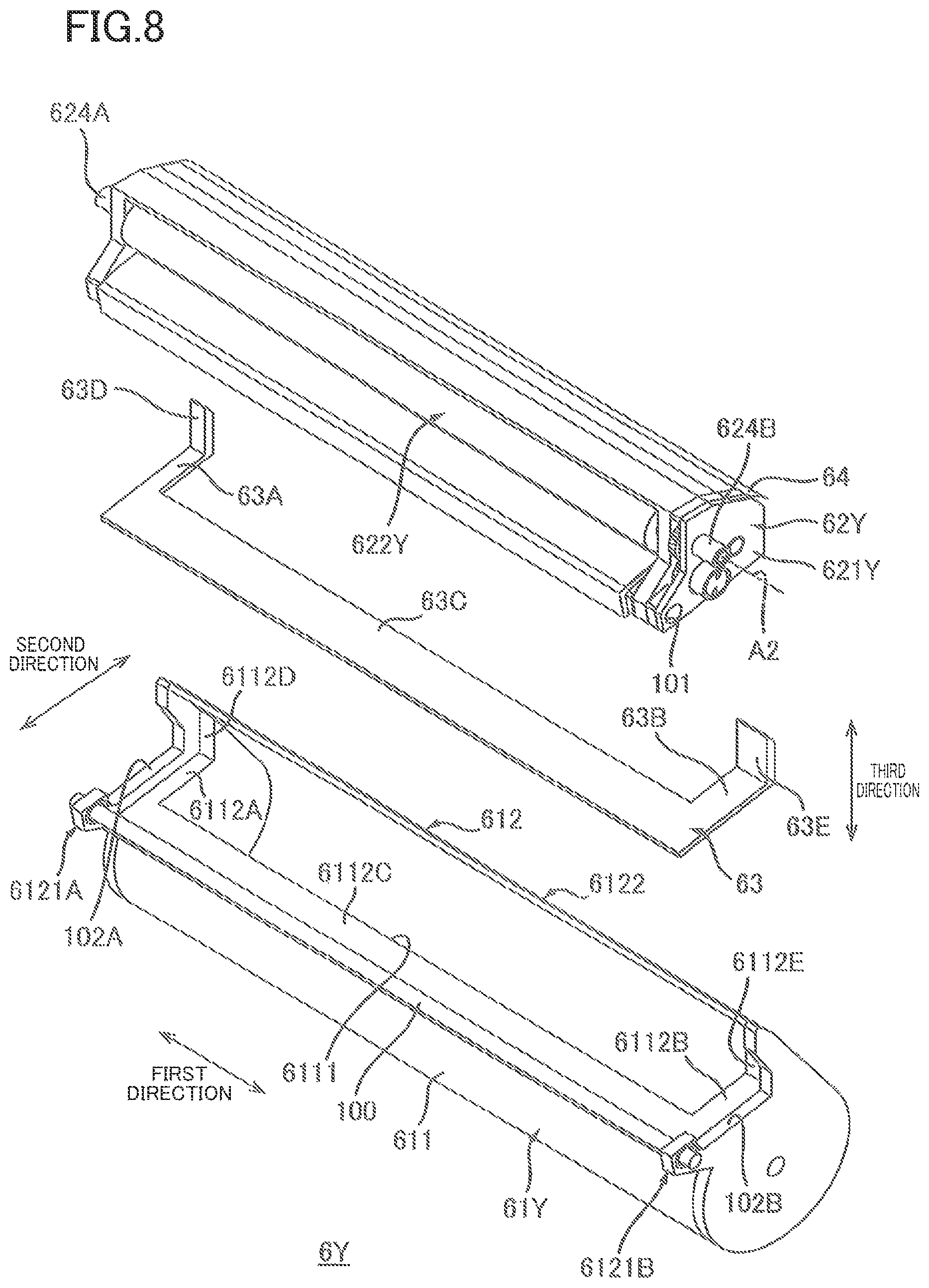 Patent US12332583 Figure 8 – Developer cartridge and image forming apparatus
