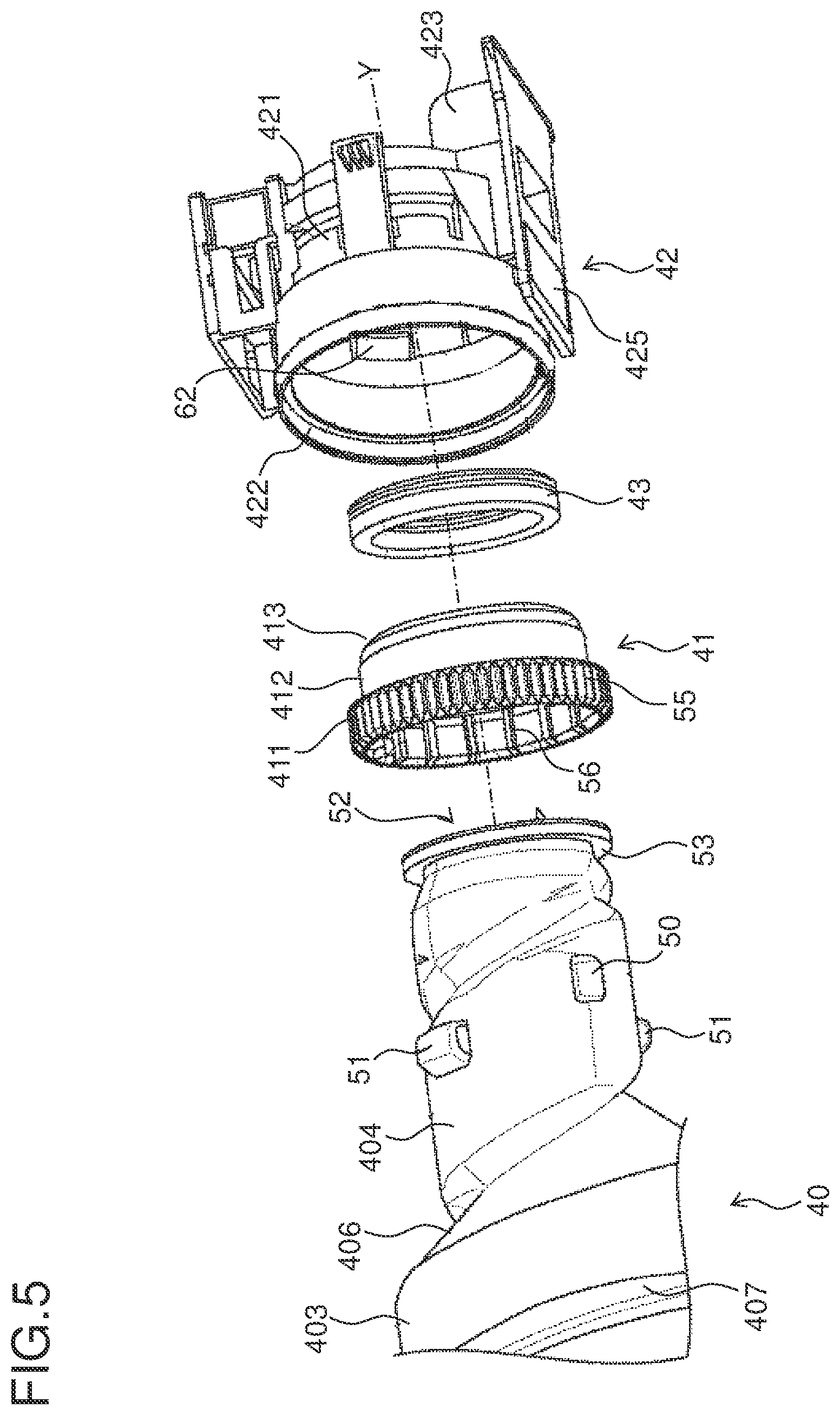 Patent US12332585 Figure 4 – Seal member and toner storage container including same