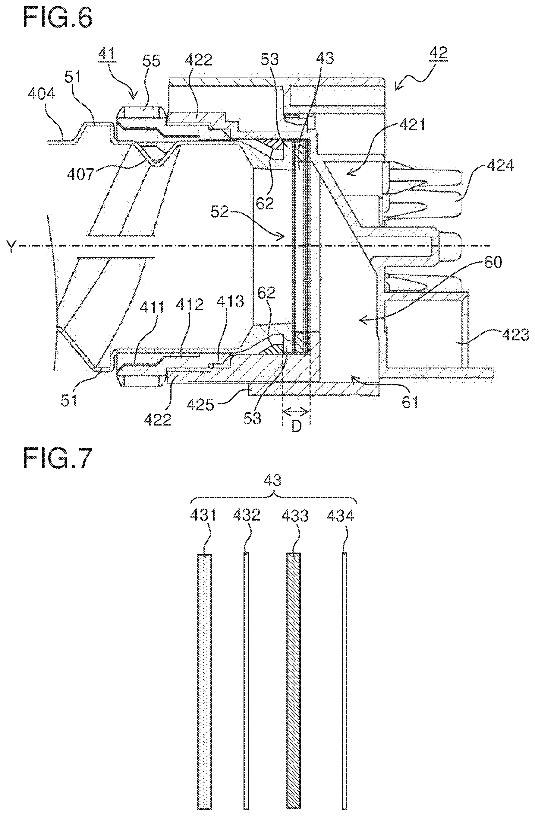 Patent US12332585 Figure 5 – Seal member and toner storage container including same