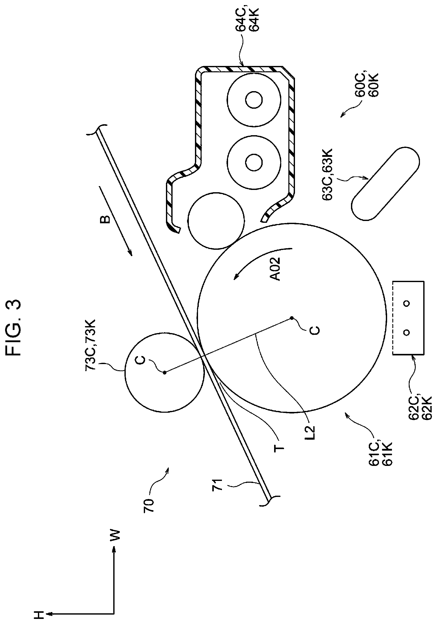 Patent US12332586 Figure 3 – Transfer device and image forming apparatus