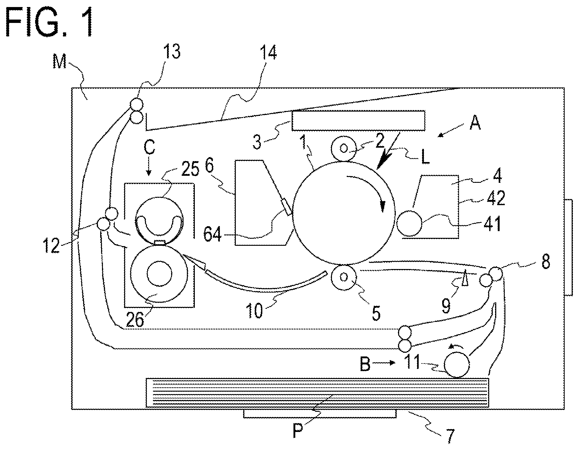 Patent US12332588 Figure 1 – Image heating device having heating element groups and safety elements for shutting off power to the heating element groups