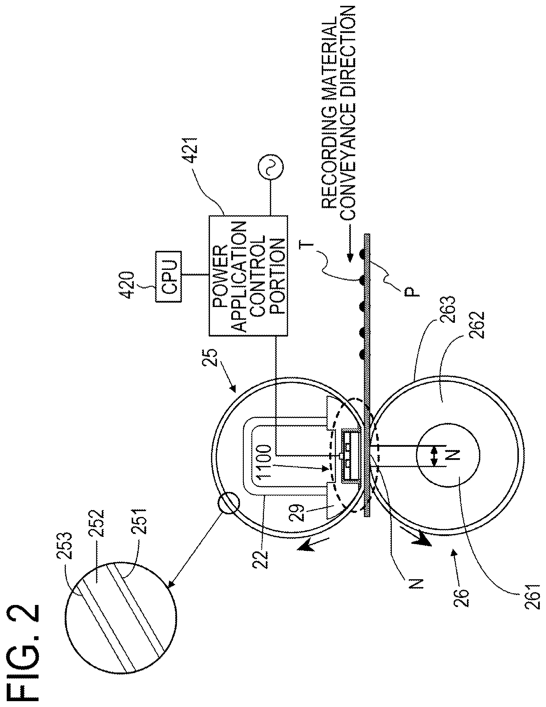 Patent US12332588 Figure 2 – Image heating device having heating element groups and safety elements for shutting off power to the heating element groups