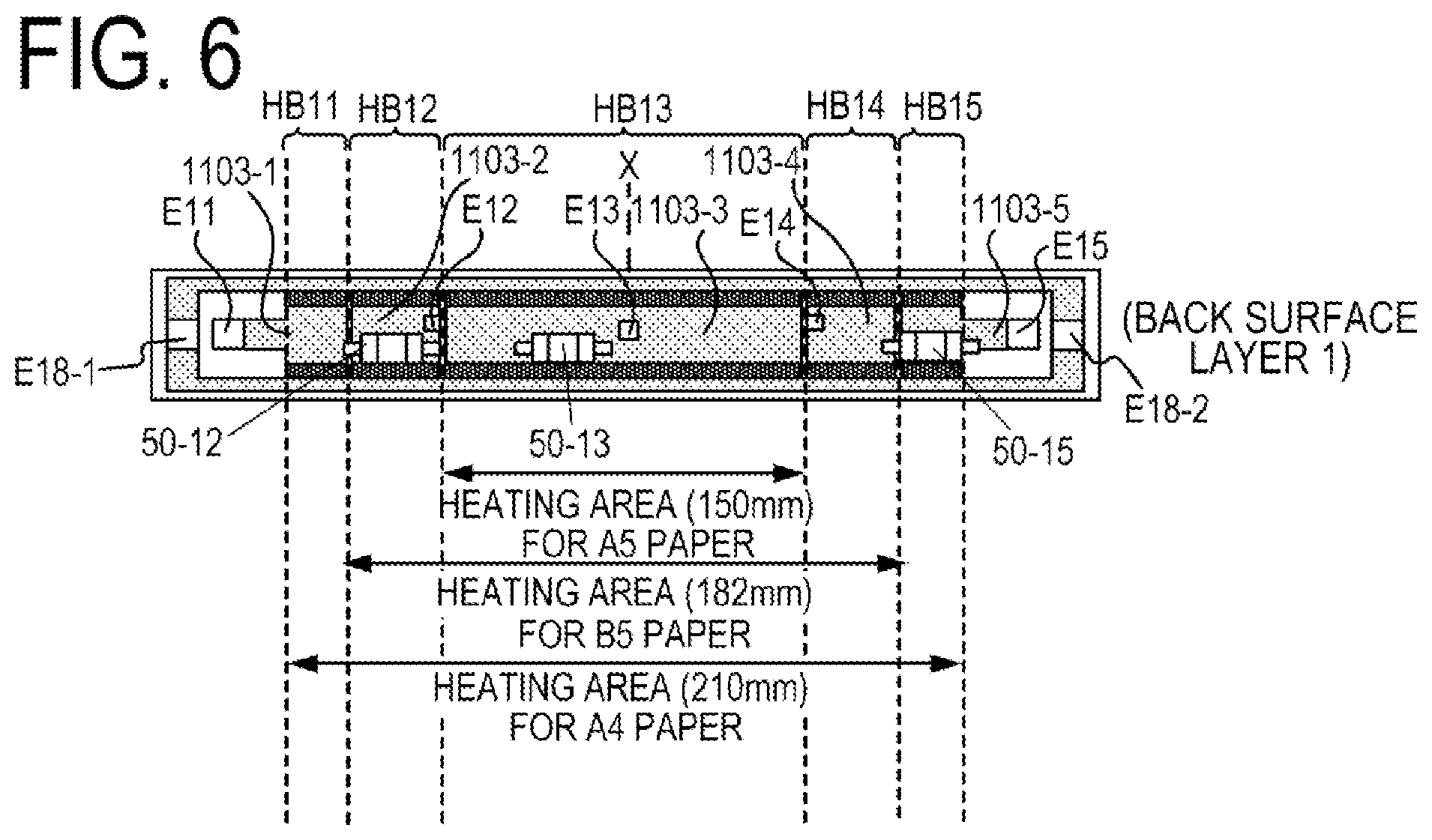Patent US12332588 Figure 6 – Image heating device having heating element groups and safety elements for shutting off power to the heating element groups