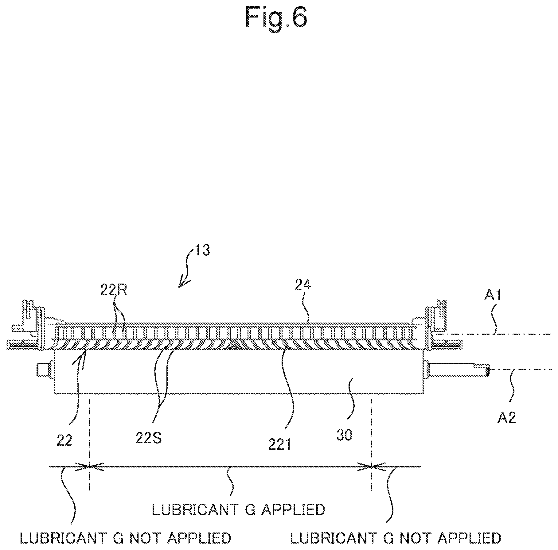 Patent US12332592 Figure 6 – Fixing device including heater retention member, having slits formed on face opposing inner circumferential surface of fixing belt, and image forming apparatus
