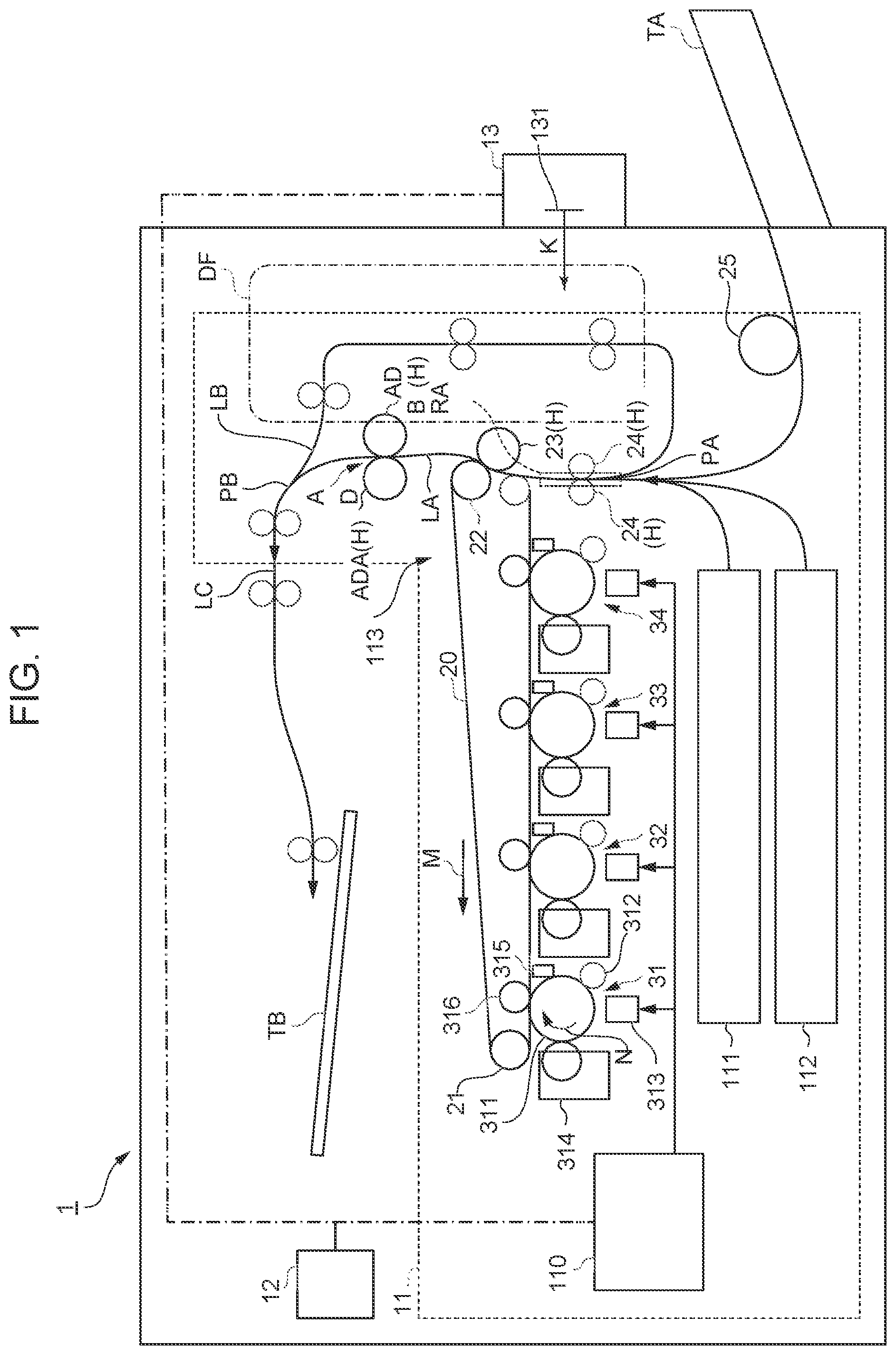 Patent US12332596 Figure 1 – Image forming apparatus, method, and storage medium