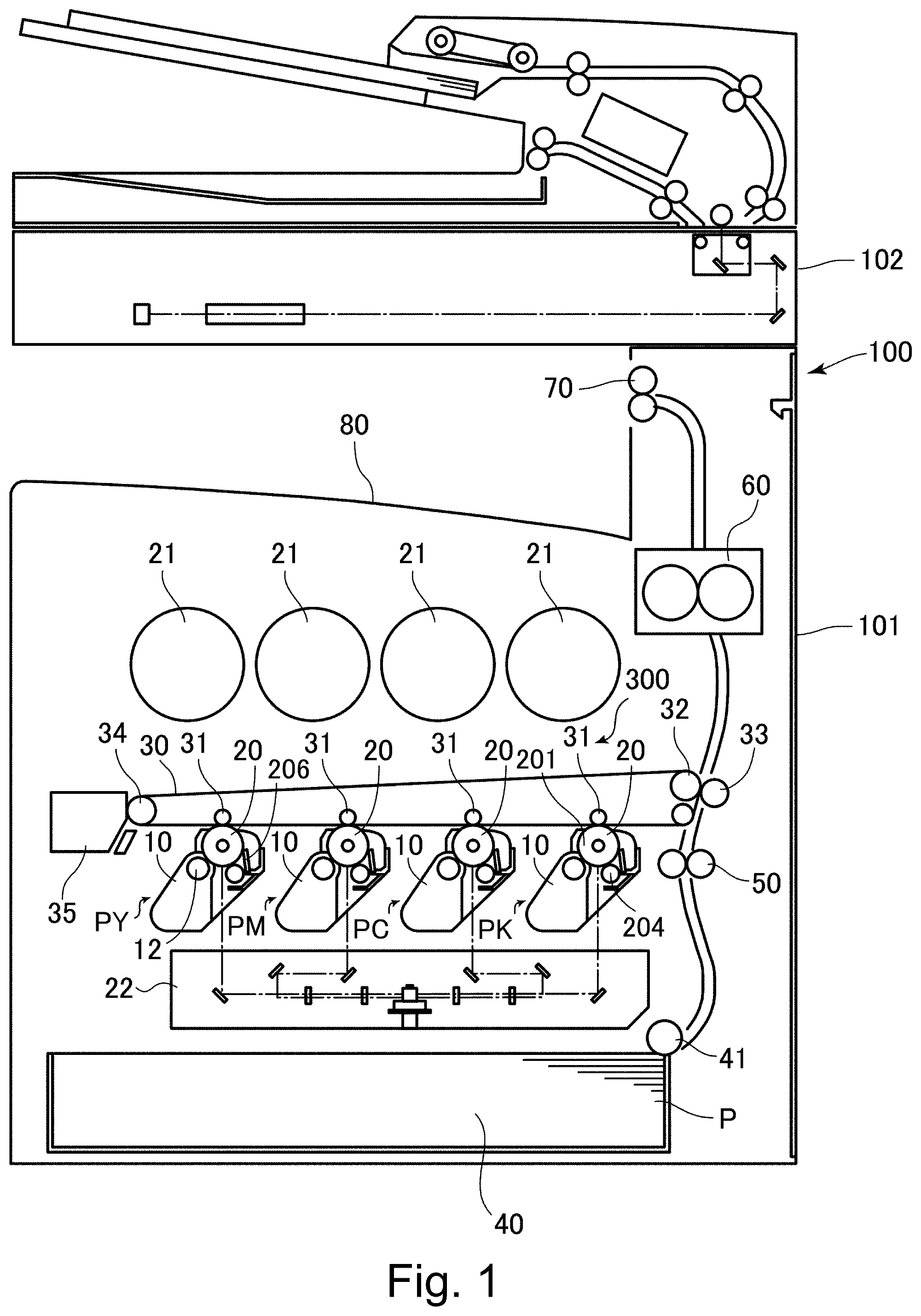 Patent US12332597 Figure 1 – Developing device