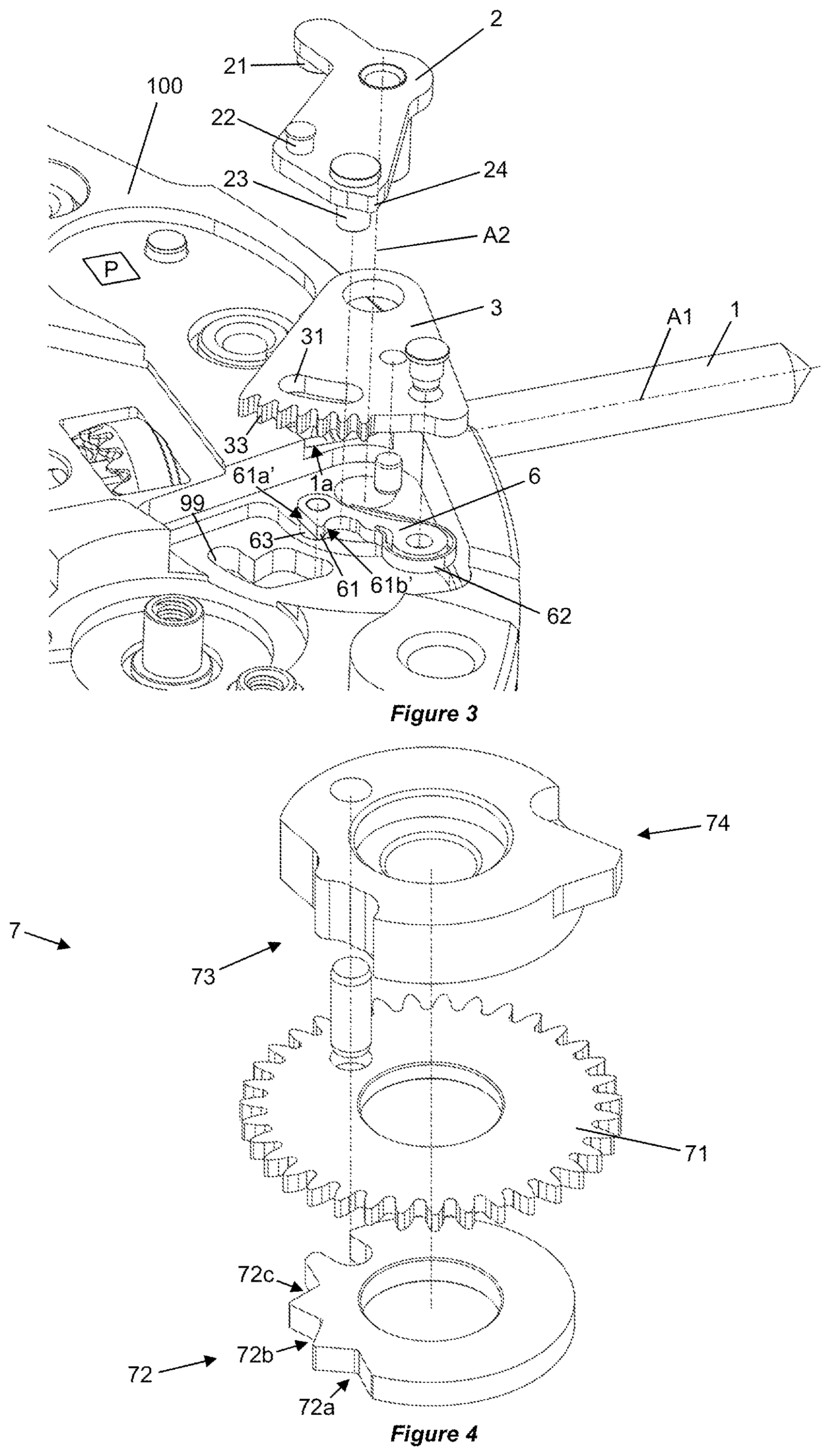 Patent US12332602 Figure 2 – Timepiece mechanism