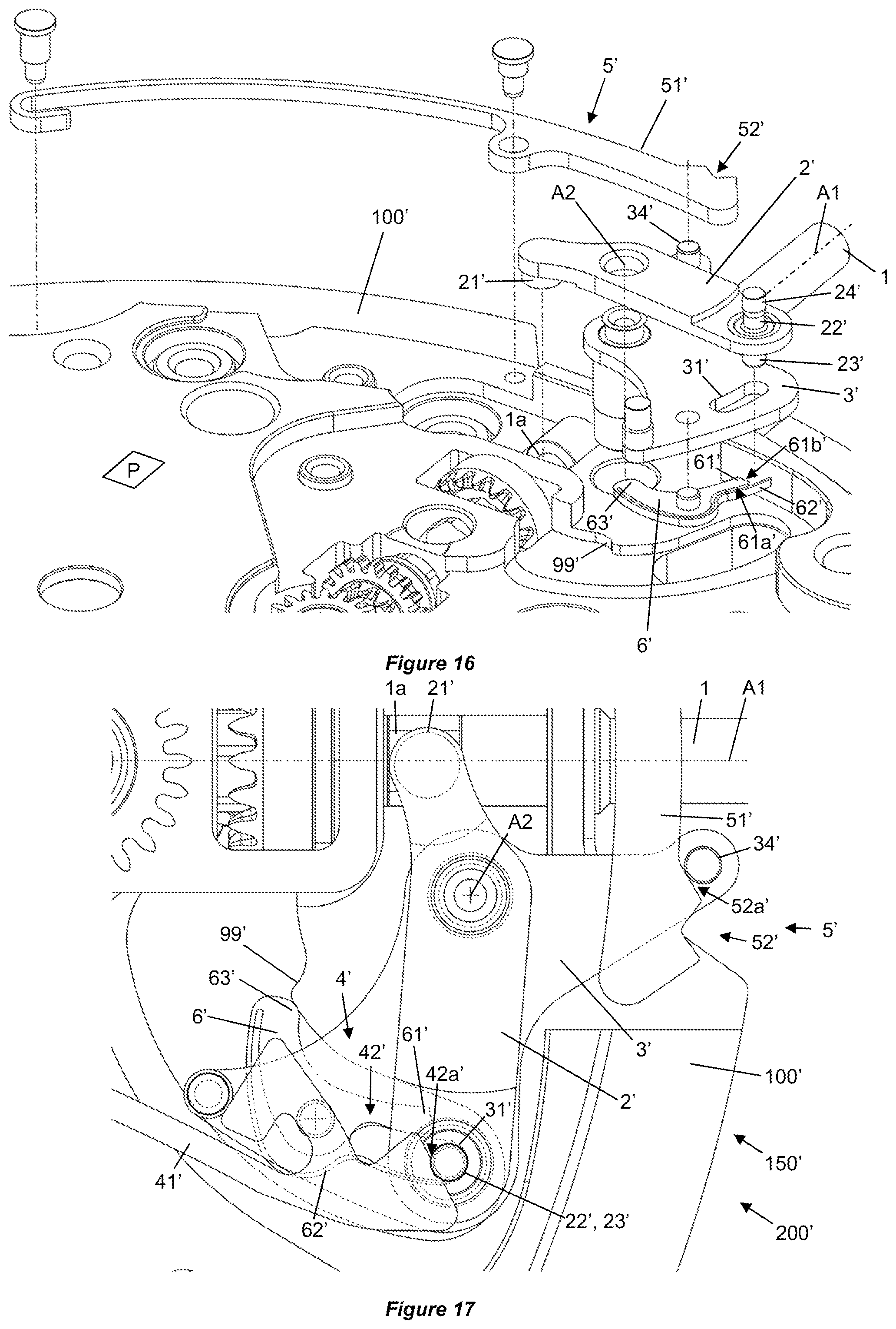 Patent US12332602 Figure 9 – Timepiece mechanism