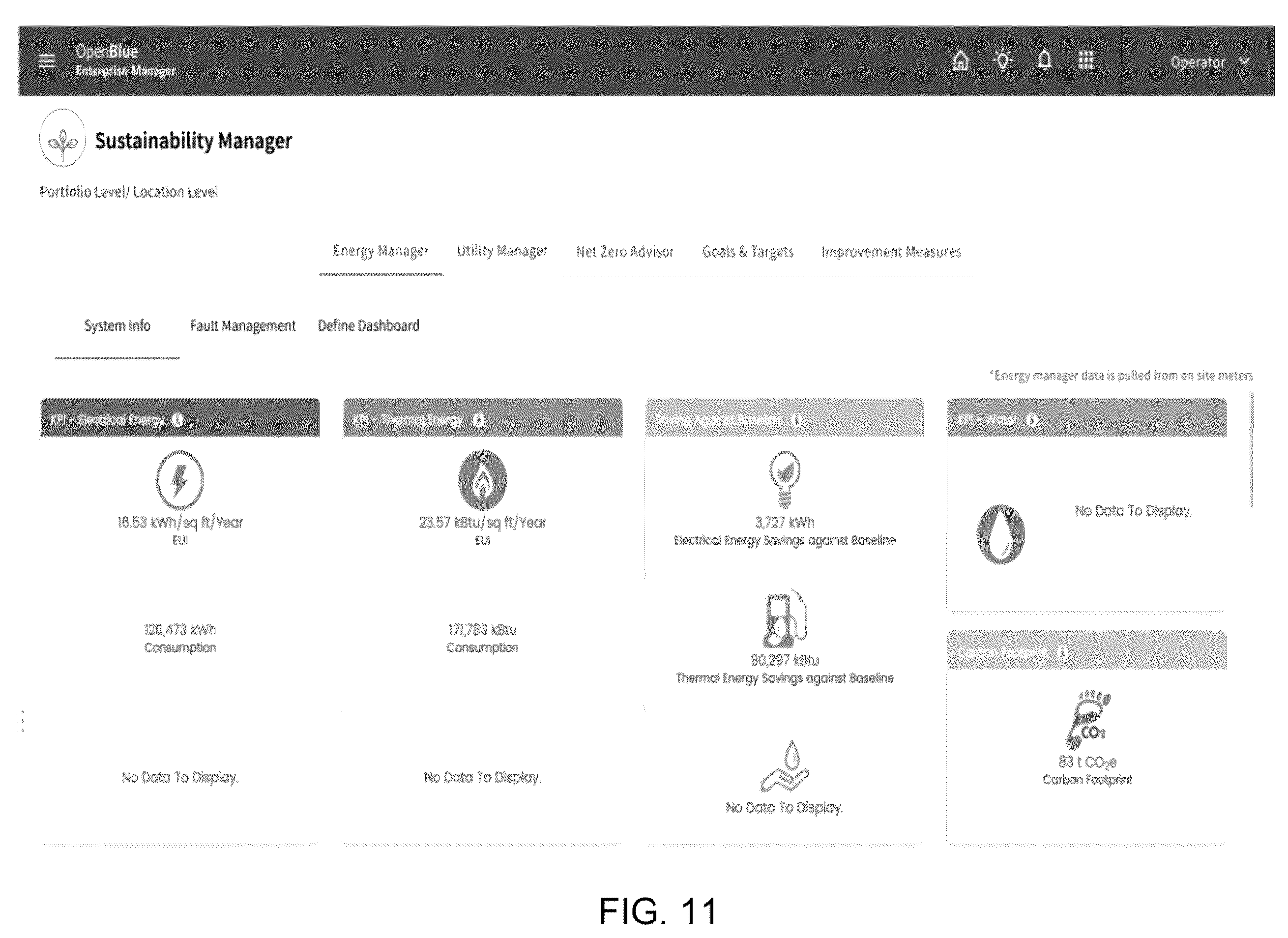 Patent US12332617 Figure 11 – Building management system with sustainability improvement