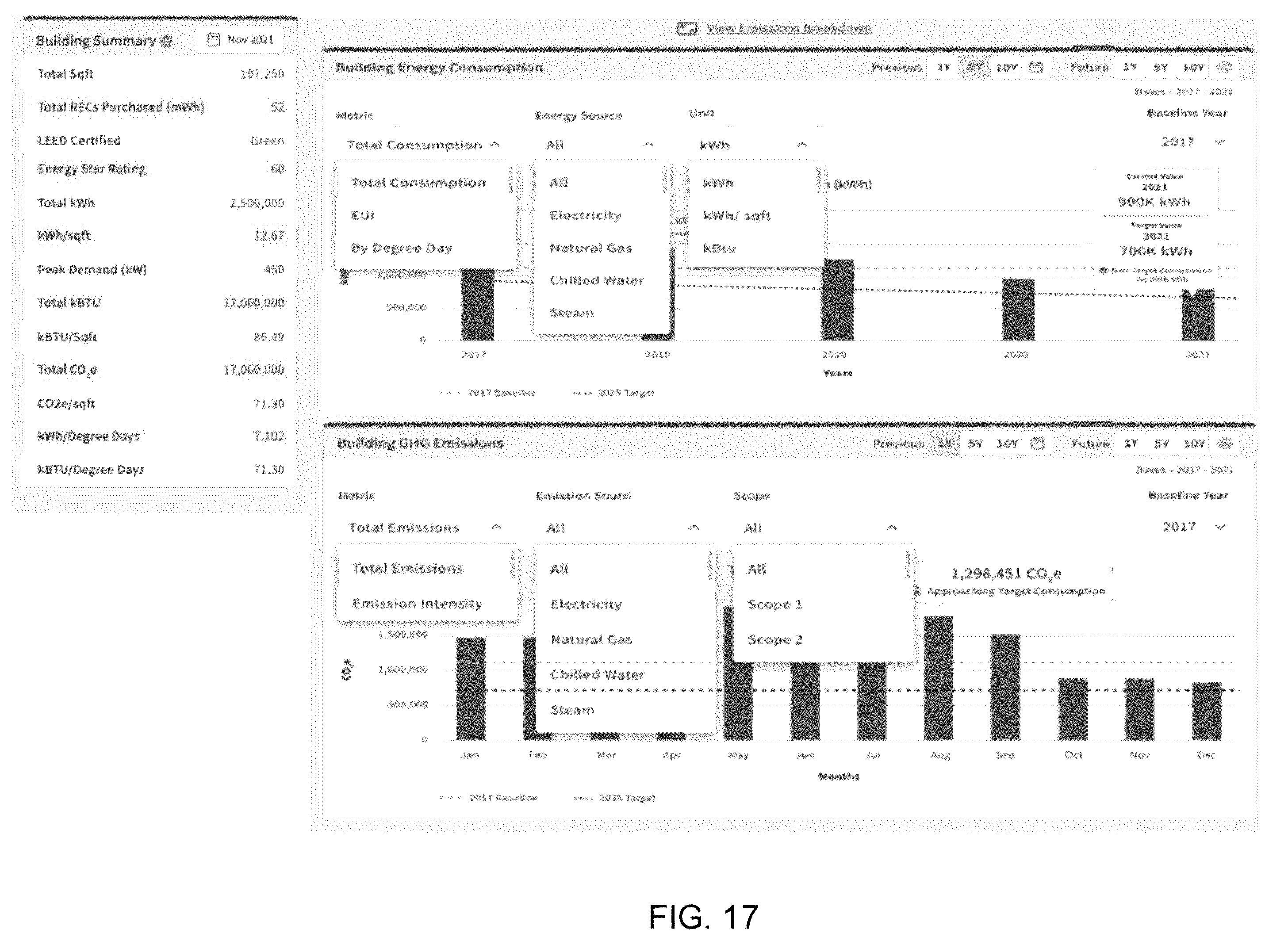 Patent US12332617 Figure 17 – Building management system with sustainability improvement