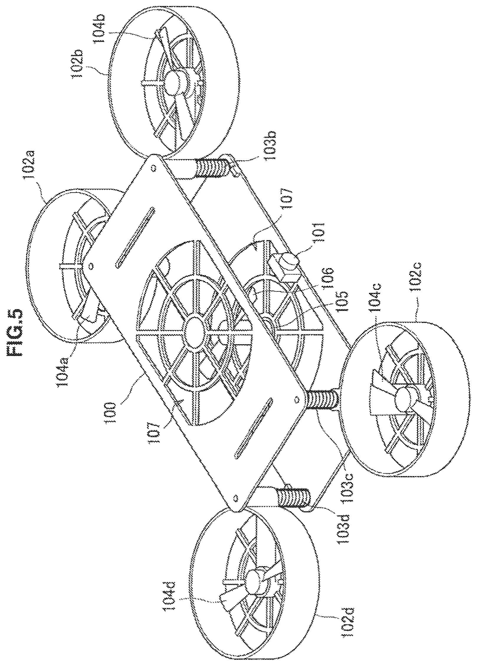 Patent US12332645 Figure 5 – Flying camera and a system