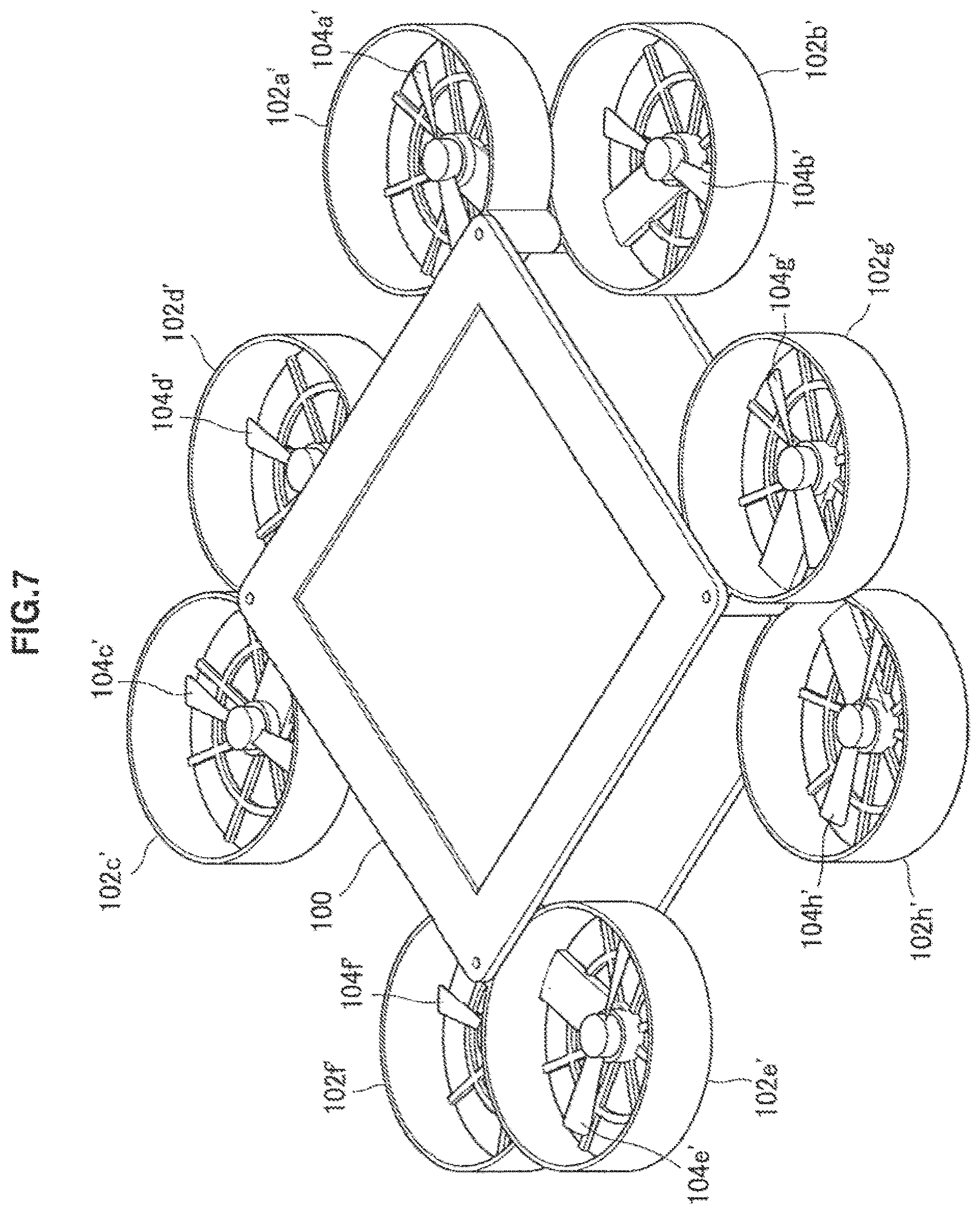 Patent US12332645 Figure 7 – Flying camera and a system