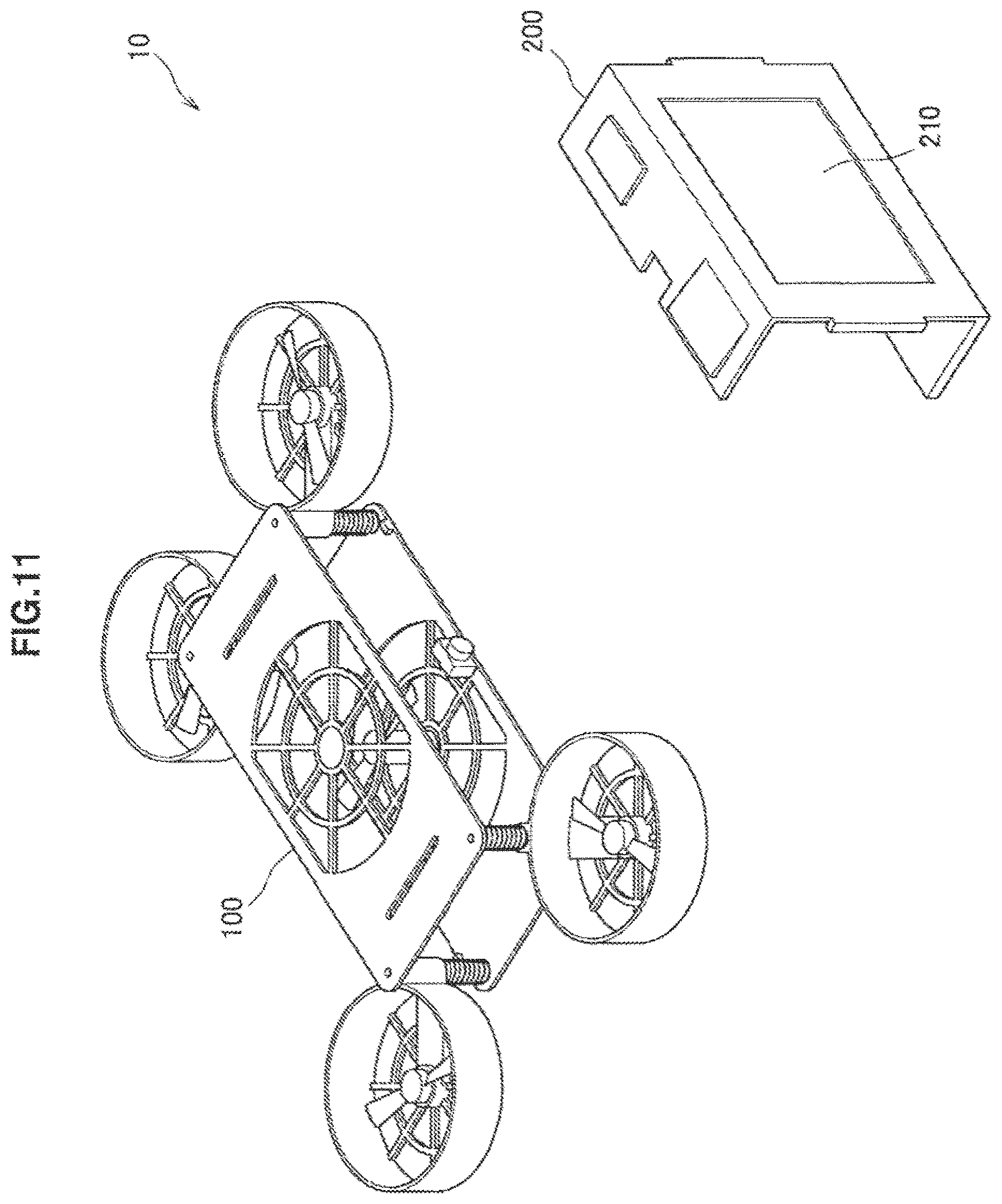 Patent US12332645 Figure 11 – Flying camera and a system