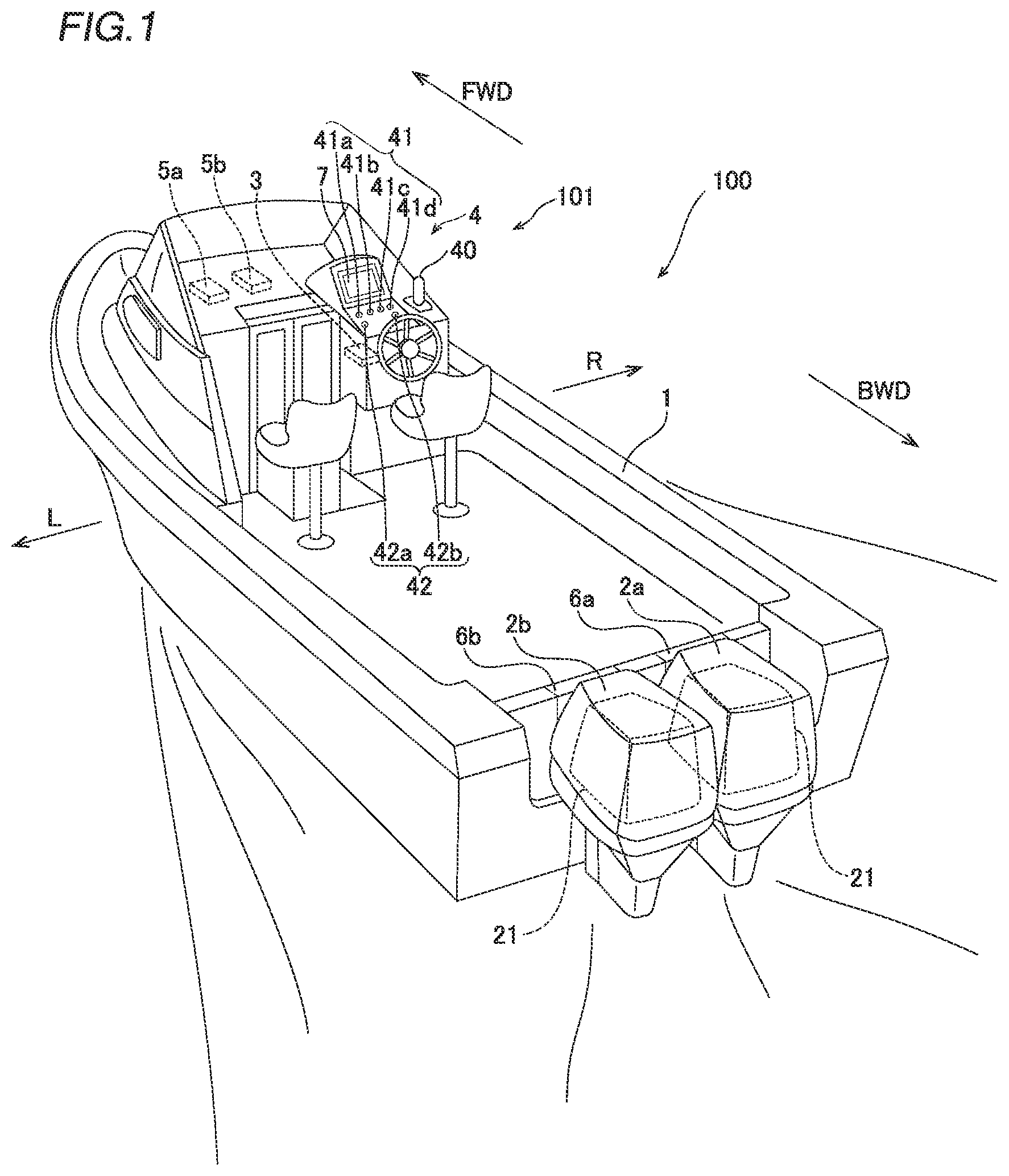 Patent US12332646 Figure 1 – Steering control system of marine vessel, marine vessel and steering control method of marine vessel