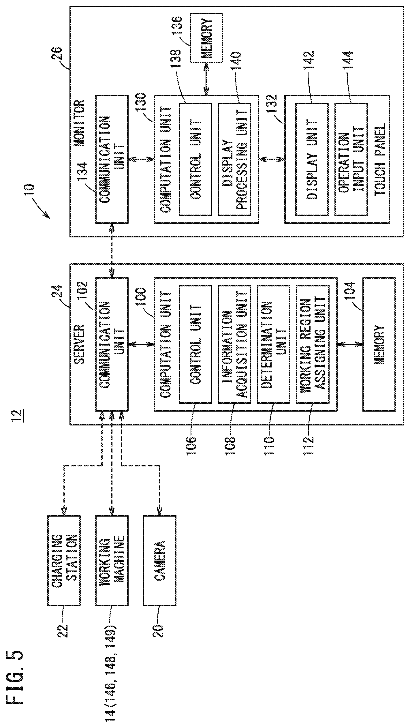 Patent US12332655 Figure 5 – Work management device and work management method