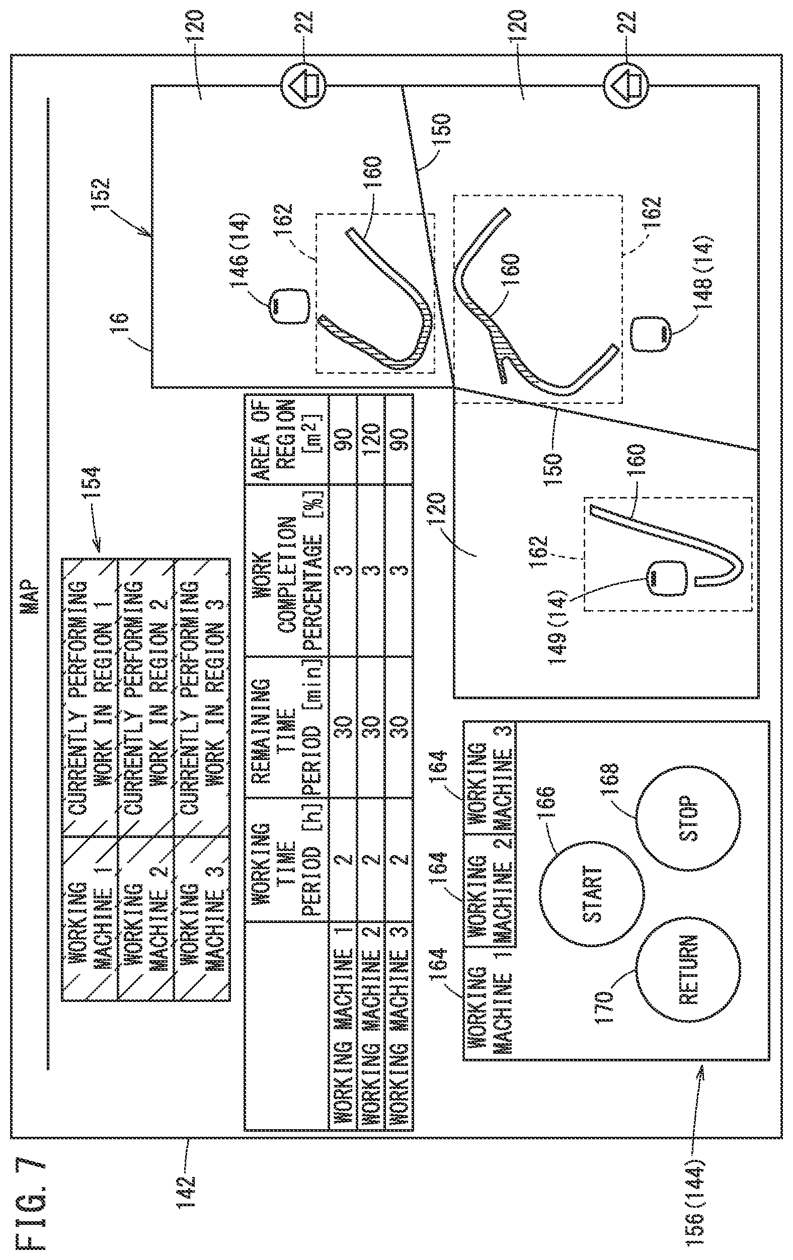 Patent US12332655 Figure 7 – Work management device and work management method