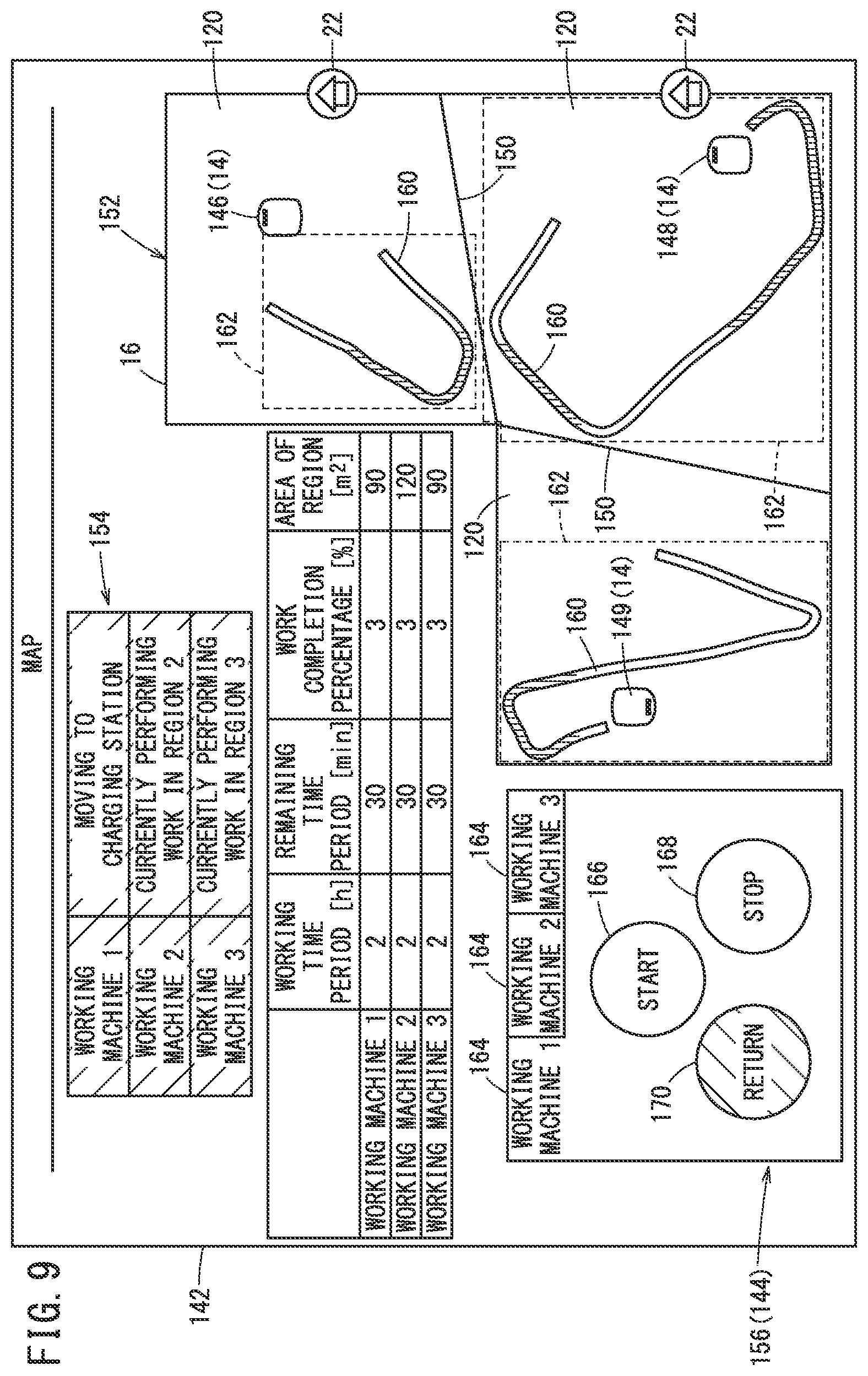Patent US12332655 Figure 9 – Work management device and work management method