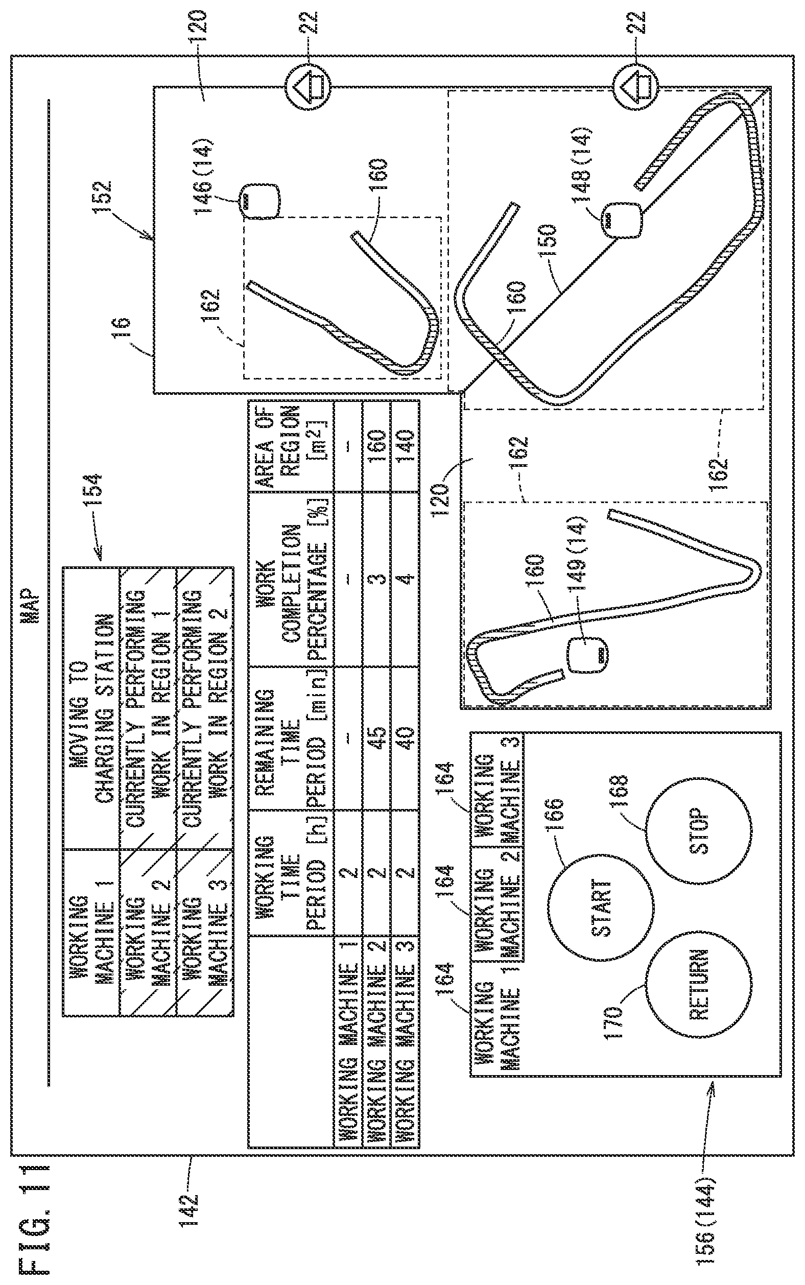 Patent US12332655 Figure 11 – Work management device and work management method