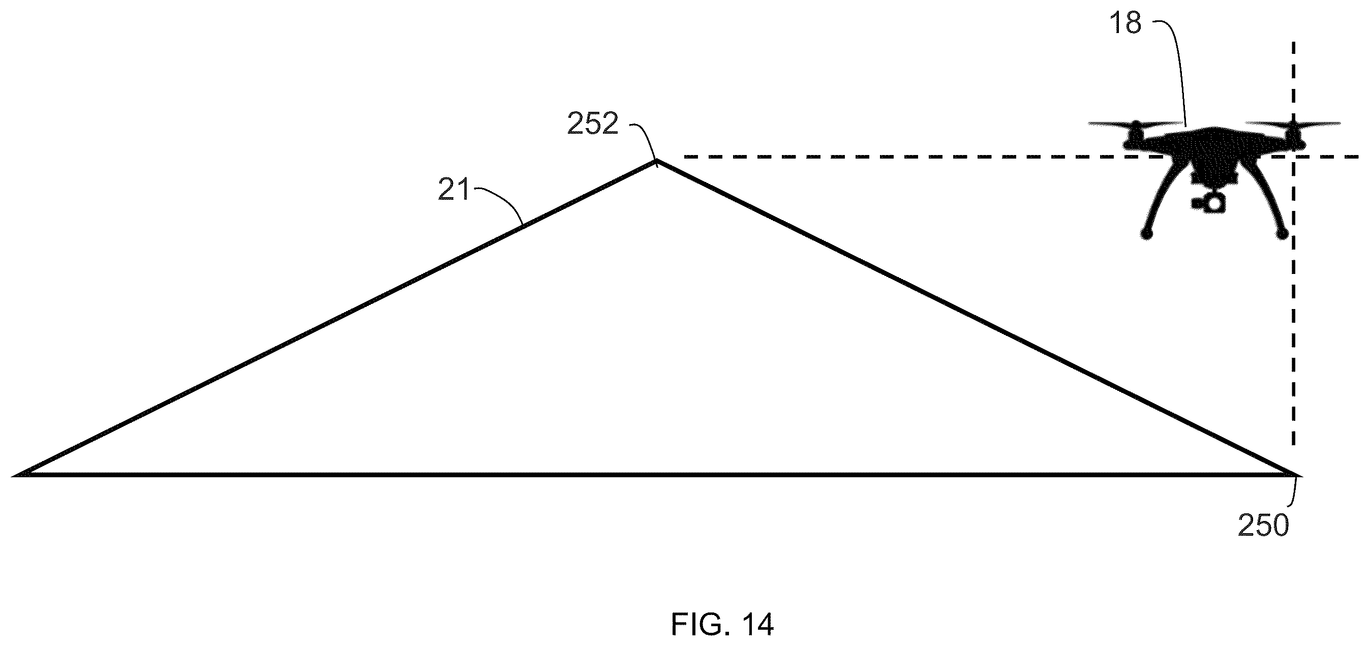 Patent US12332660 Figure 14 – Navigating unmanned aircraft using pitch