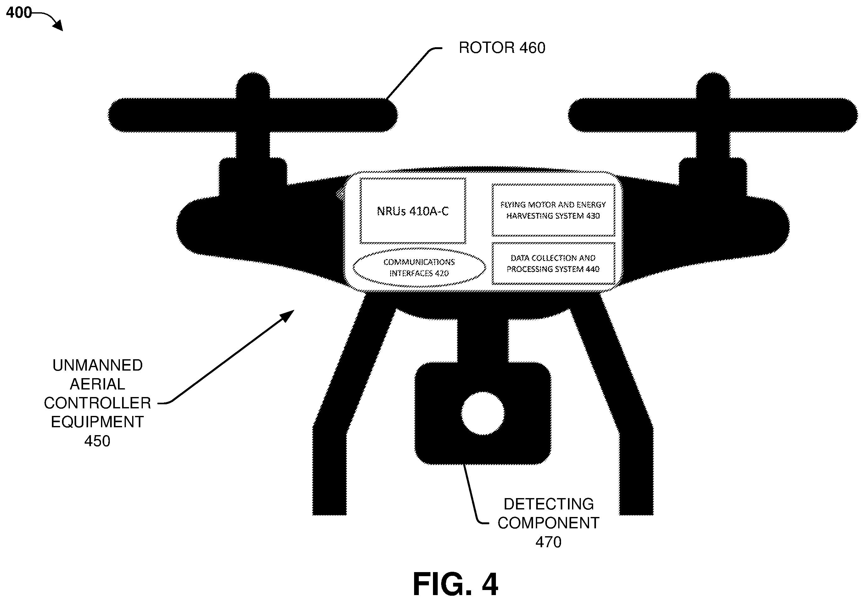 Patent US12332662 Figure 4 – Using unmanned controller equipment to launch and recover unmanned imaging equipment