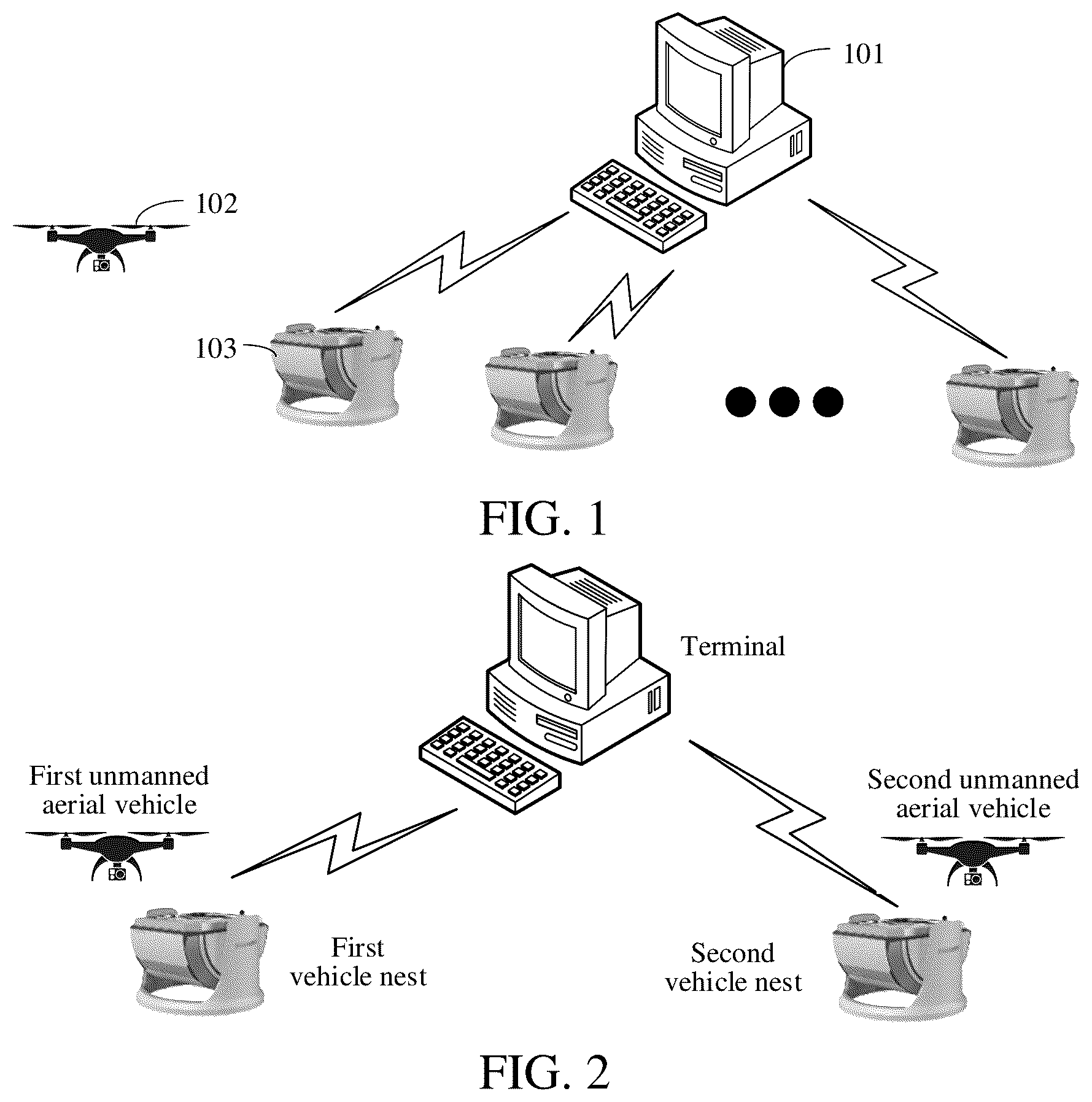 Patent US12332667 Figure 1 – Unmanned aerial vehicle remote take-off and landing method and system, and terminal