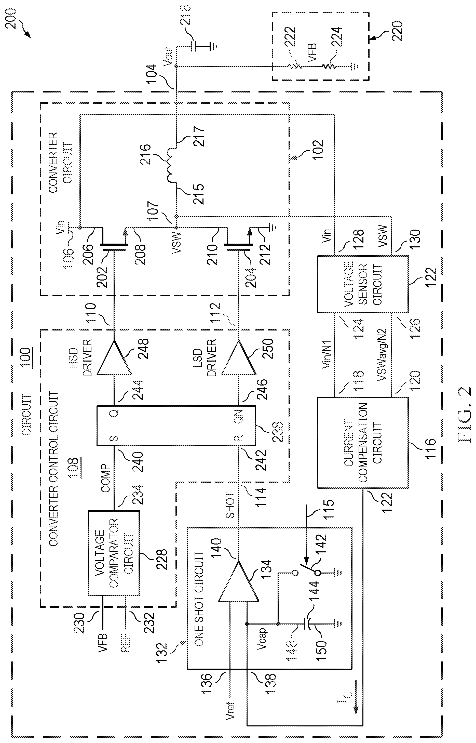 Patent US12332676 Figure 2 – One-shot circuit with current compensation