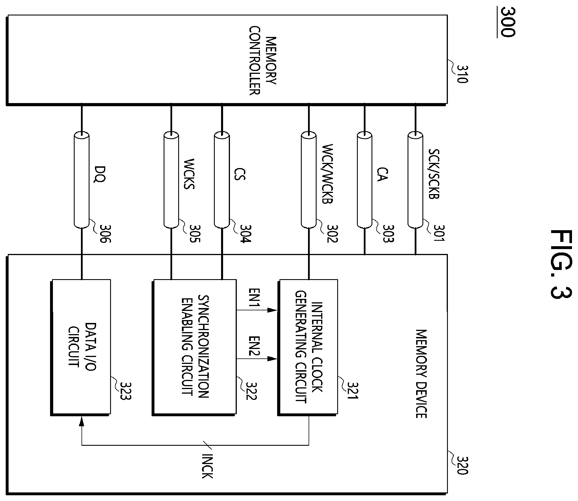 Patent US12332680 Figure 3 – Memory system related to clock synchronization