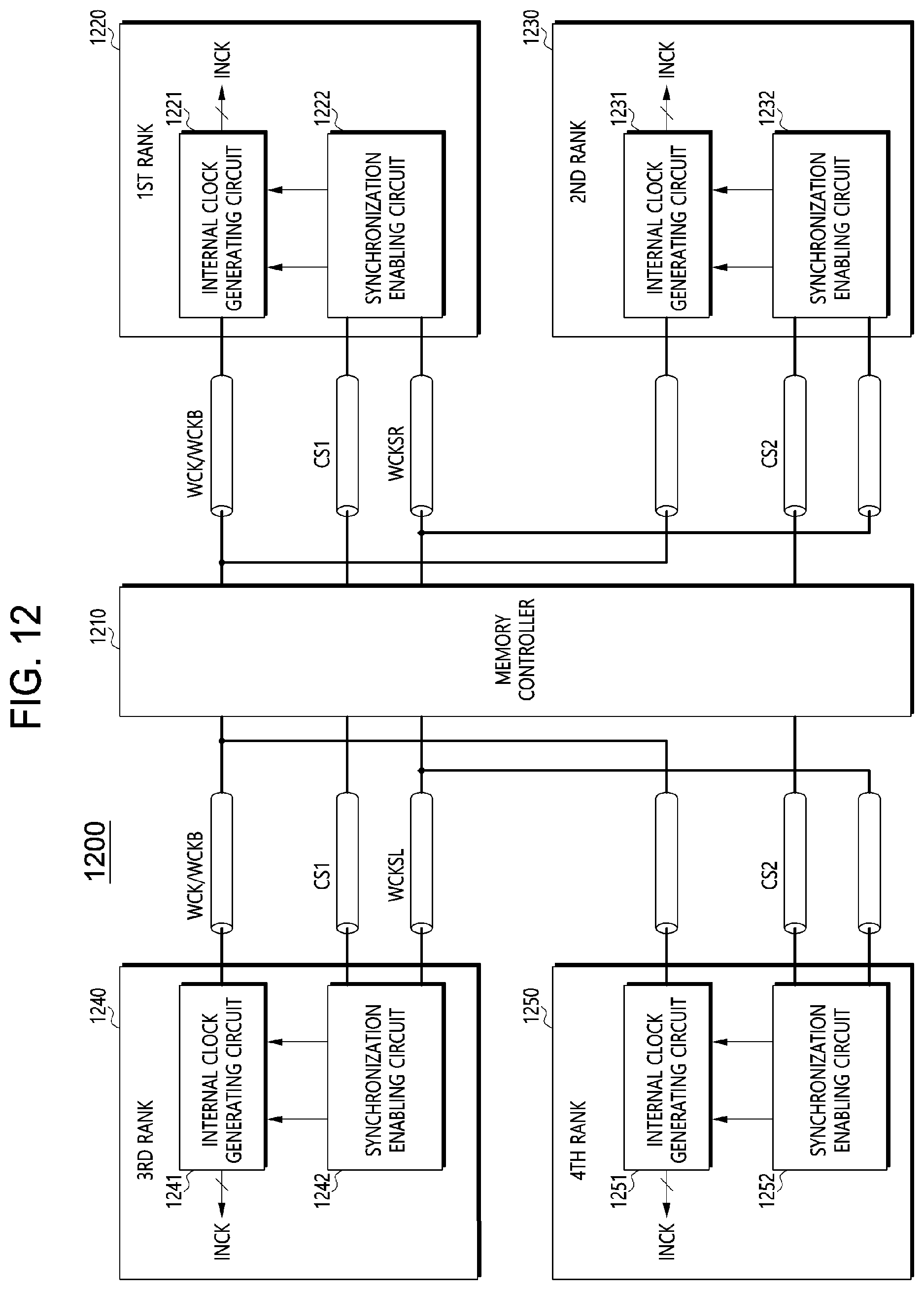 Patent US12332680 Figure 10 – Memory system related to clock synchronization