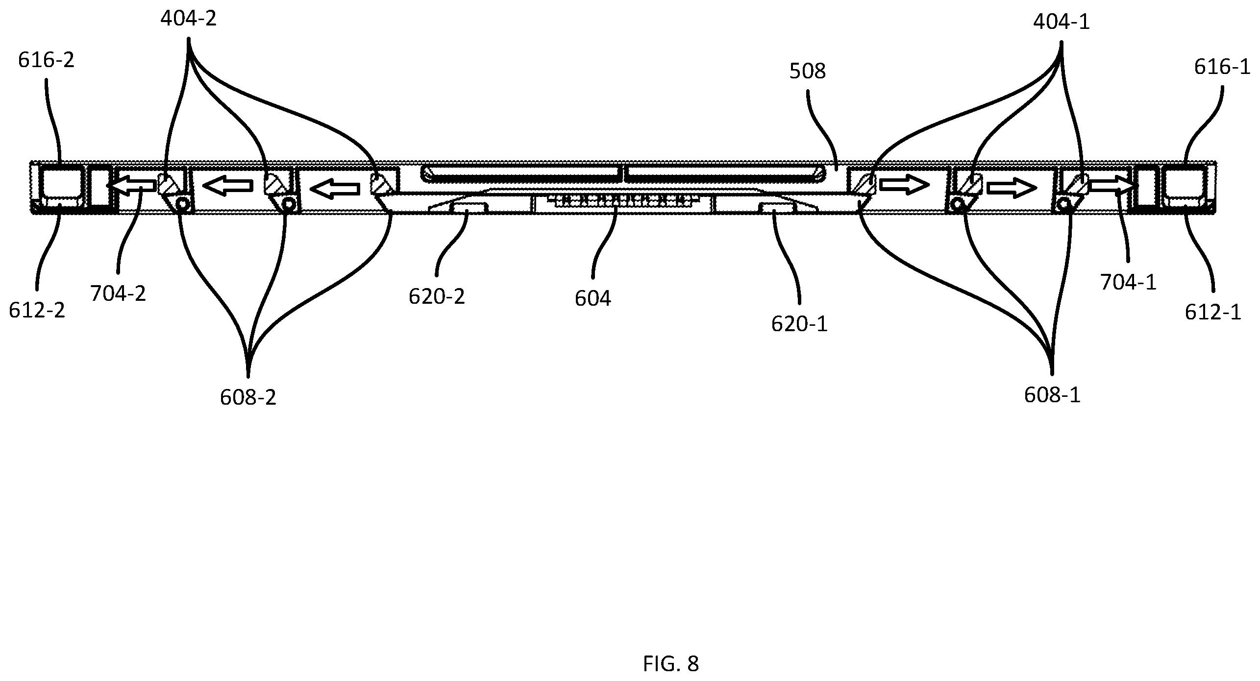 Patent US12332691 Figure 8 – Battery pack retention systems for mobile computing devices