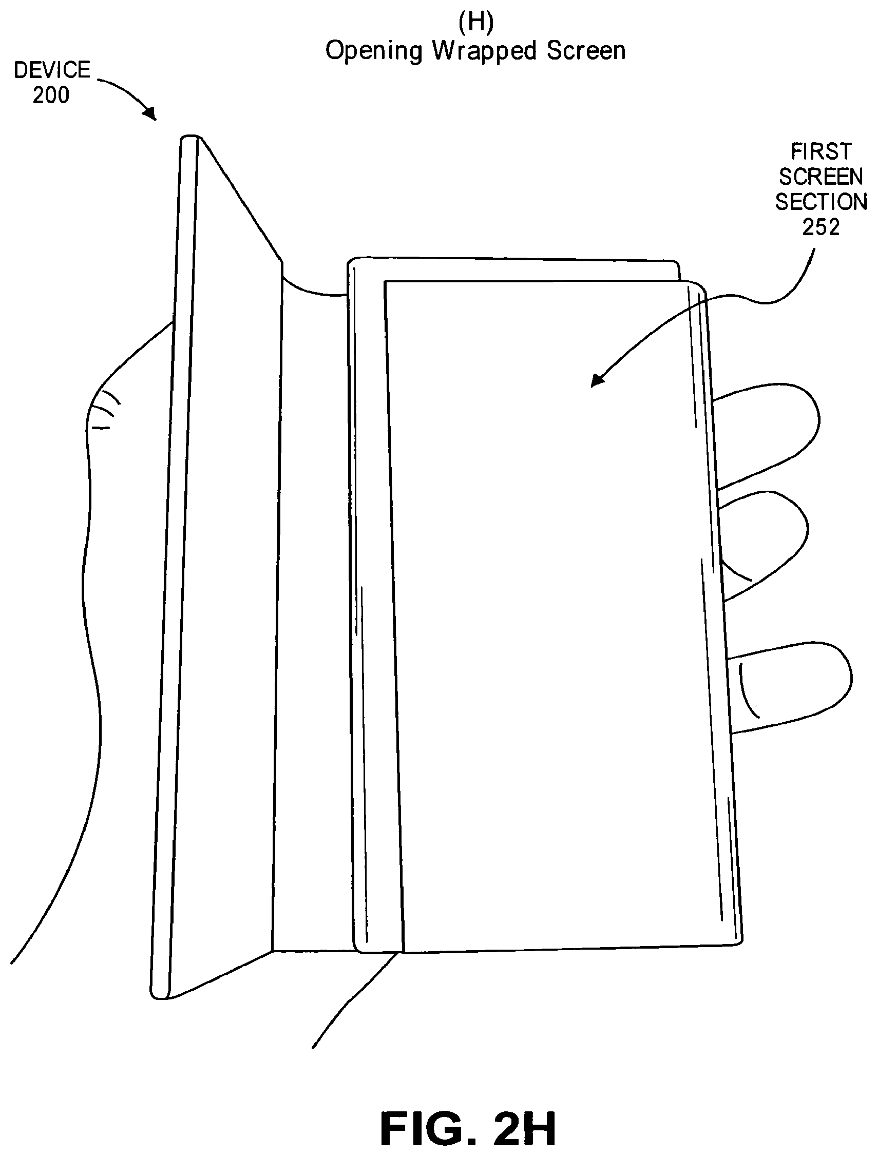 Patent US12332697 Figure 9 – Bendable and foldable display screen to provide continuous display