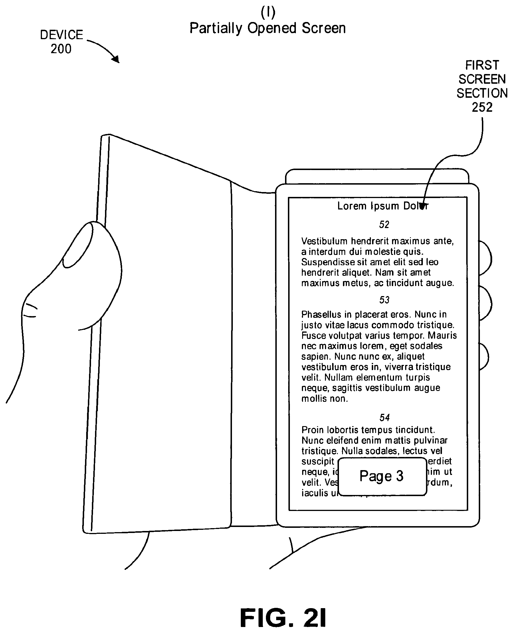 Patent US12332697 Figure 10 – Bendable and foldable display screen to provide continuous display