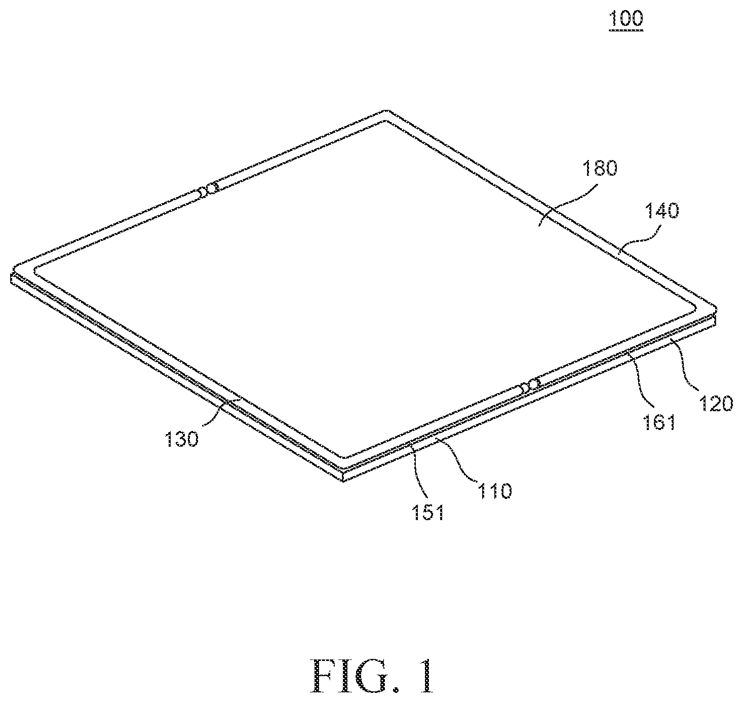 Patent US12332700 — Foldable display device — Figure 1