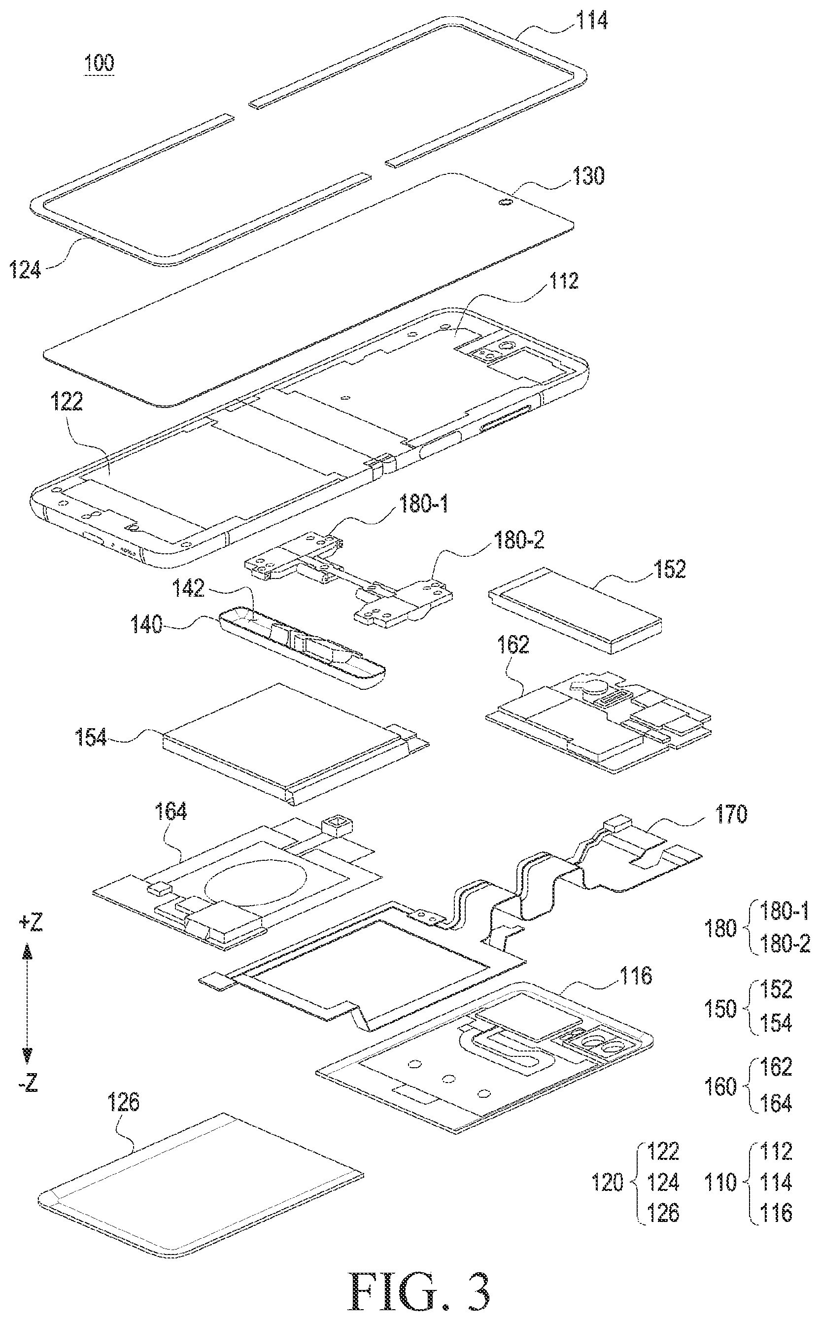 Patent US12332702 Figure 3 – Electronic device comprising hinge module