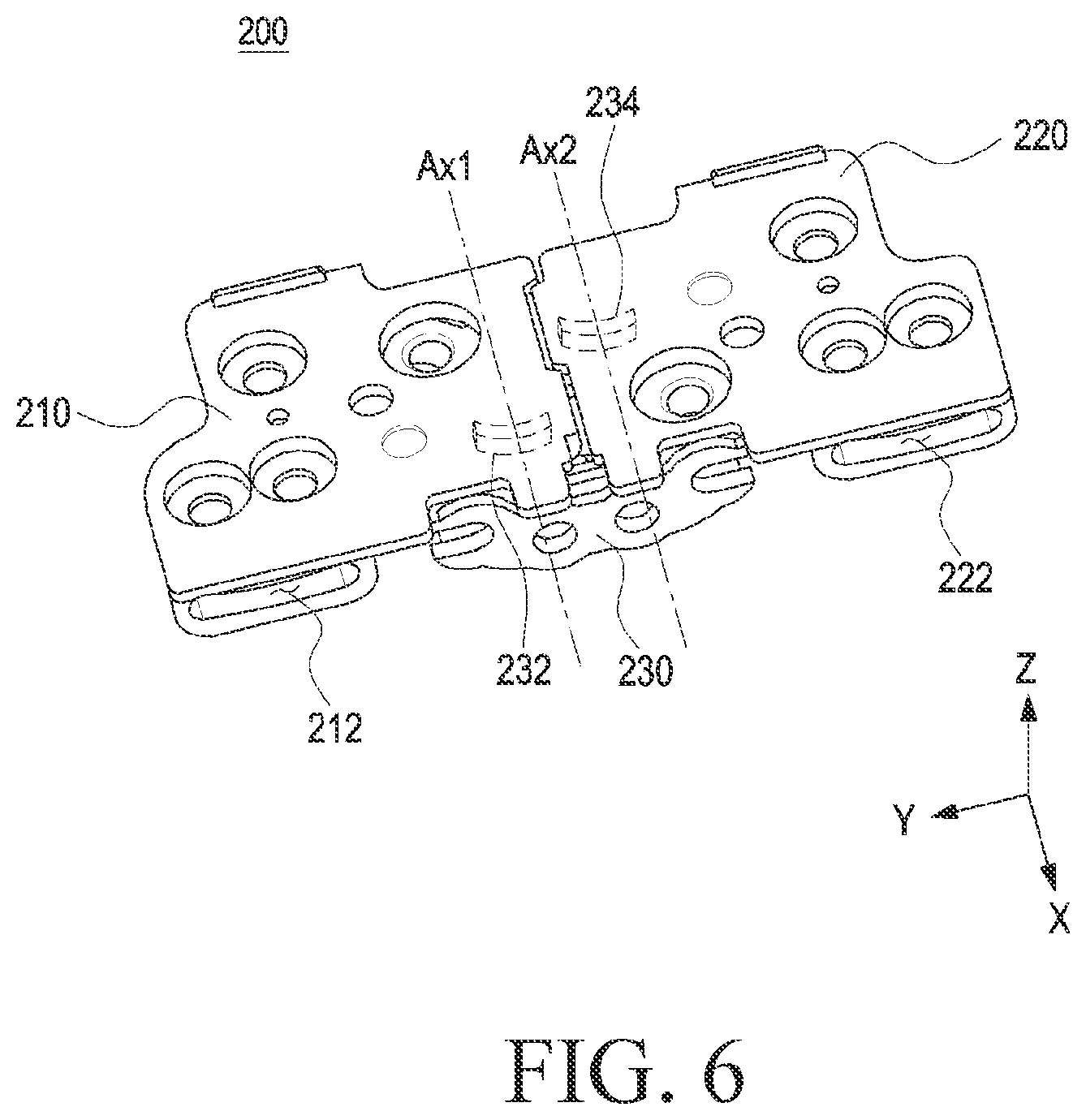Patent US12332702 Figure 6 – Electronic device comprising hinge module