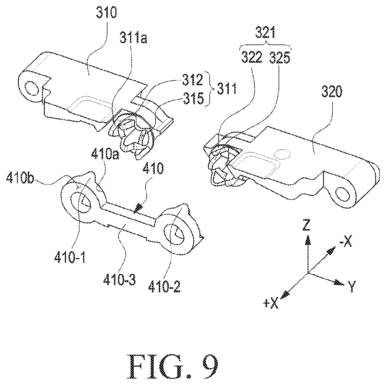 Patent US12332702 Figure 9 – Electronic device comprising hinge module