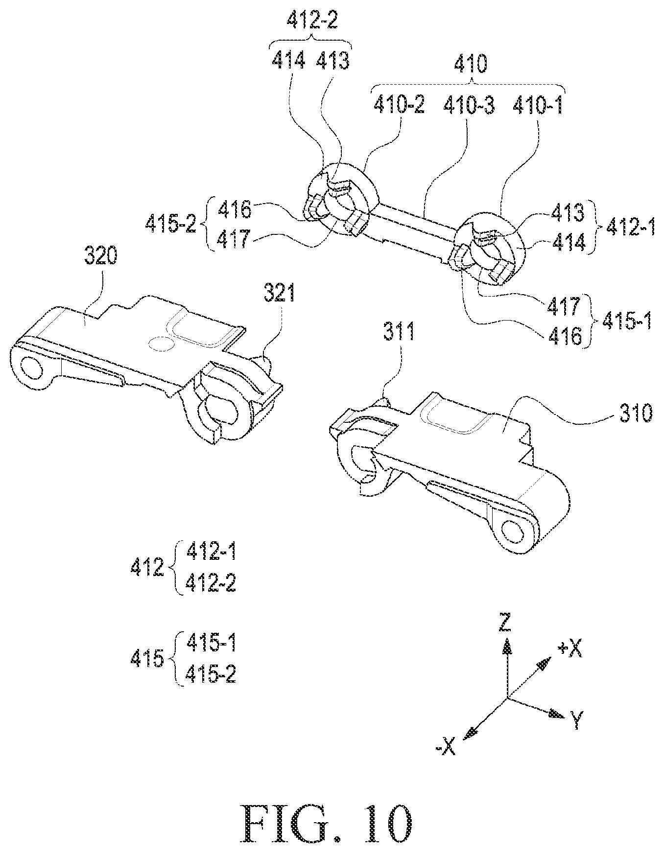 Patent US12332702 Figure 10 – Electronic device comprising hinge module