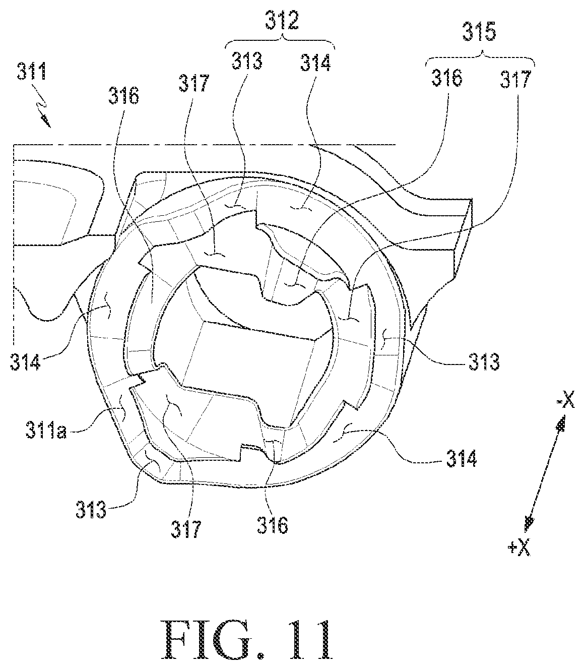 Patent US12332702 Figure 11 – Electronic device comprising hinge module