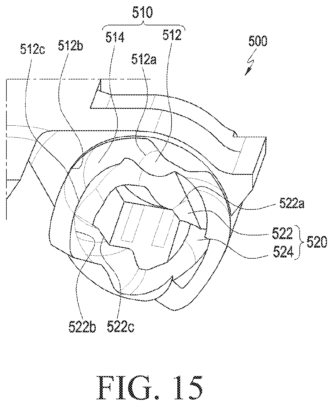 Patent US12332702 Figure 15 – Electronic device comprising hinge module