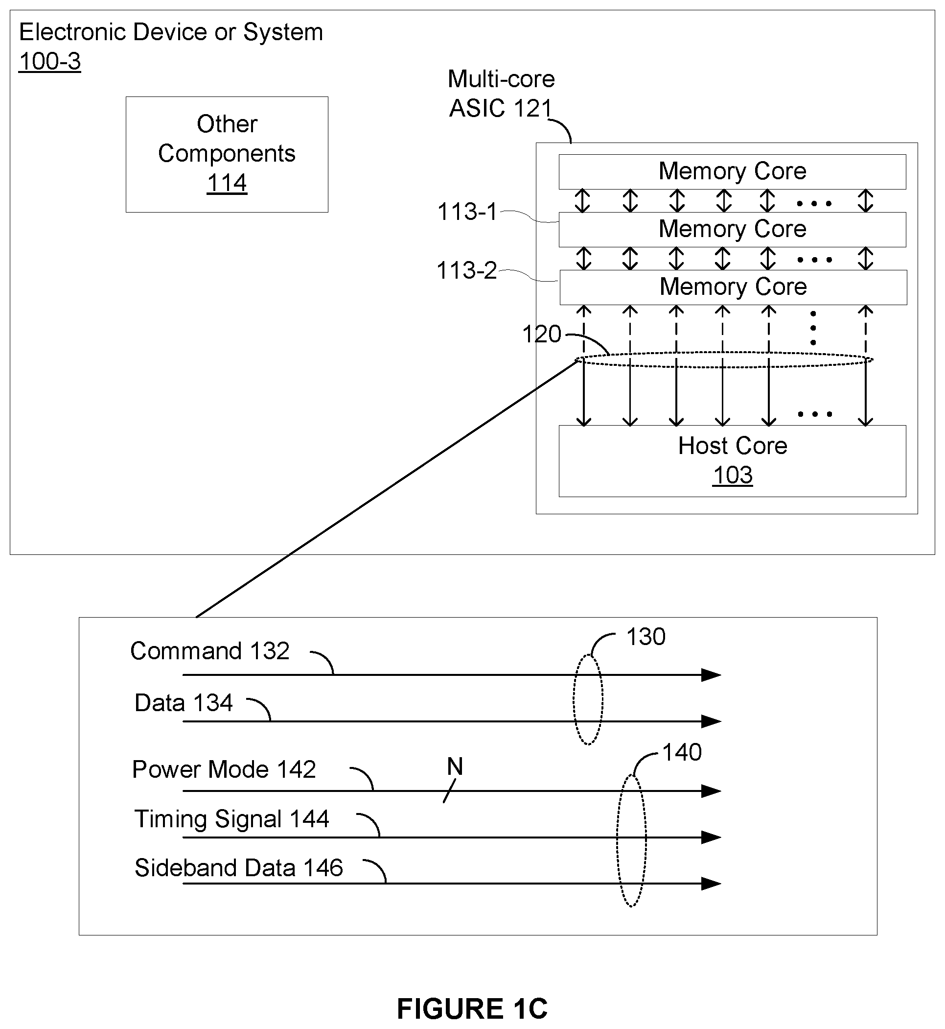 Patent US12332709 Figure 3 – Multi-element memory device with power for individual elements