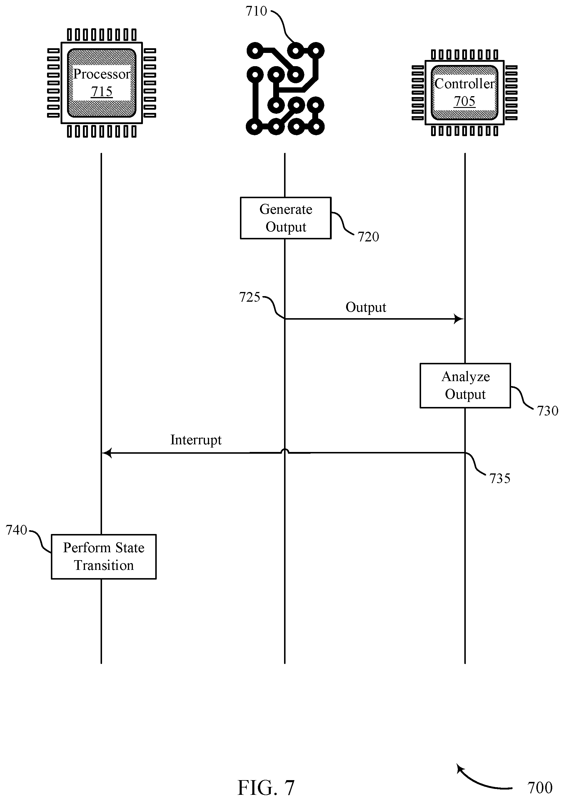 Patent US12332716 Figure 7 – Systems and techniques for improving battery life in an electromechanical gun