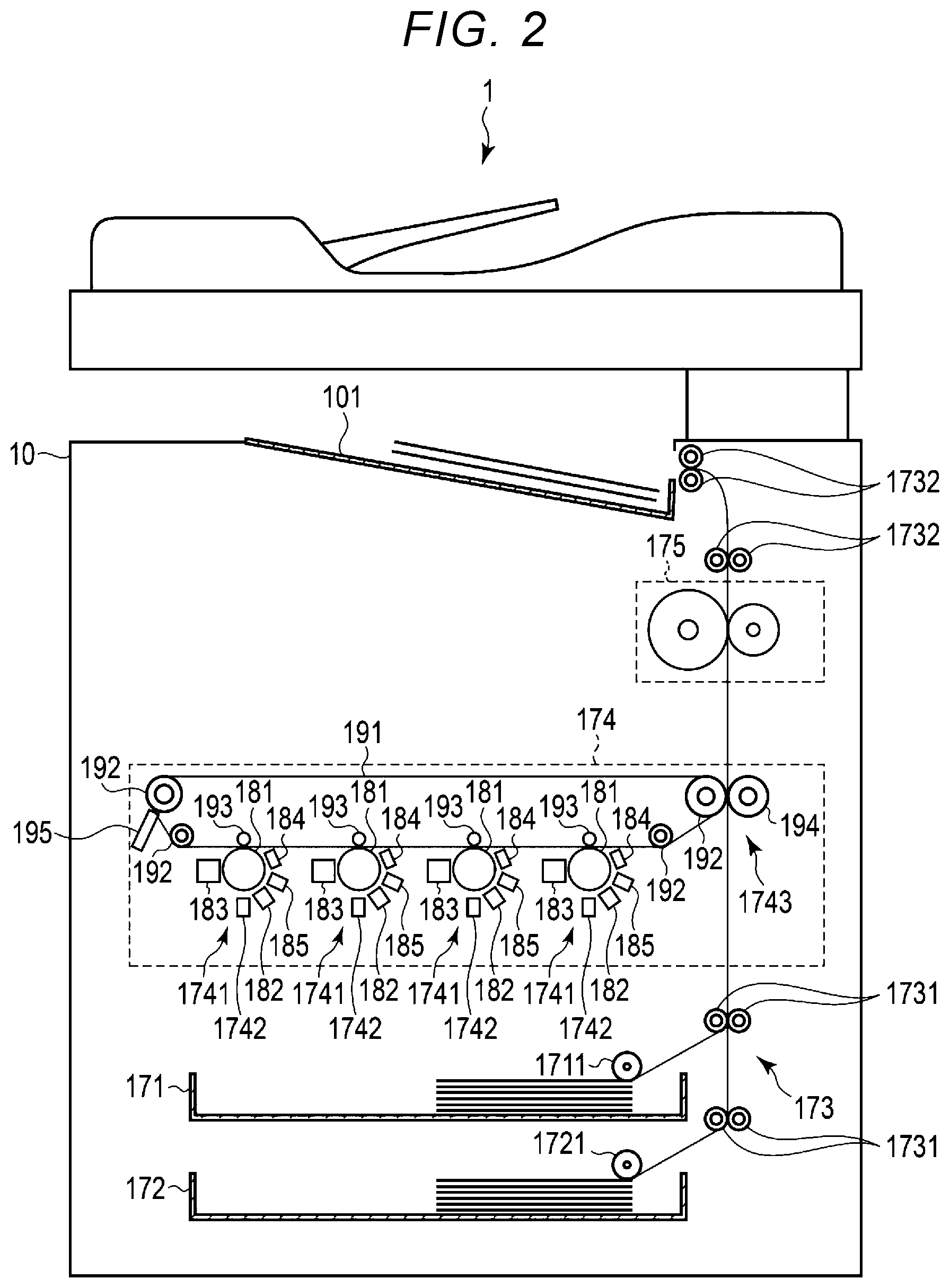 Patent US12332763 Figure 2 – Image forming apparatus and control method