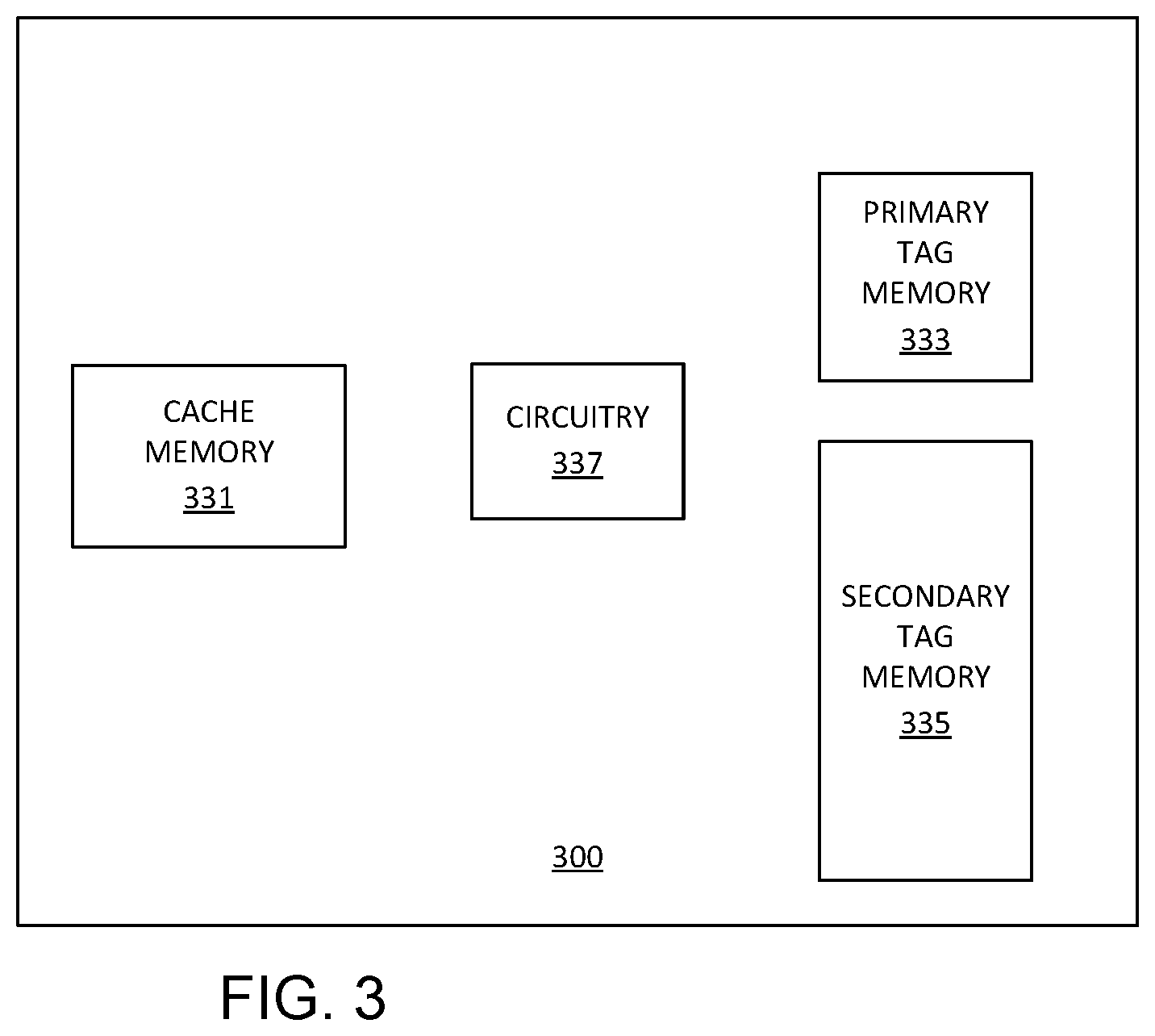Patent US12332802 Figure 3 – Multi-stage cache tag with first stage tag size reduction