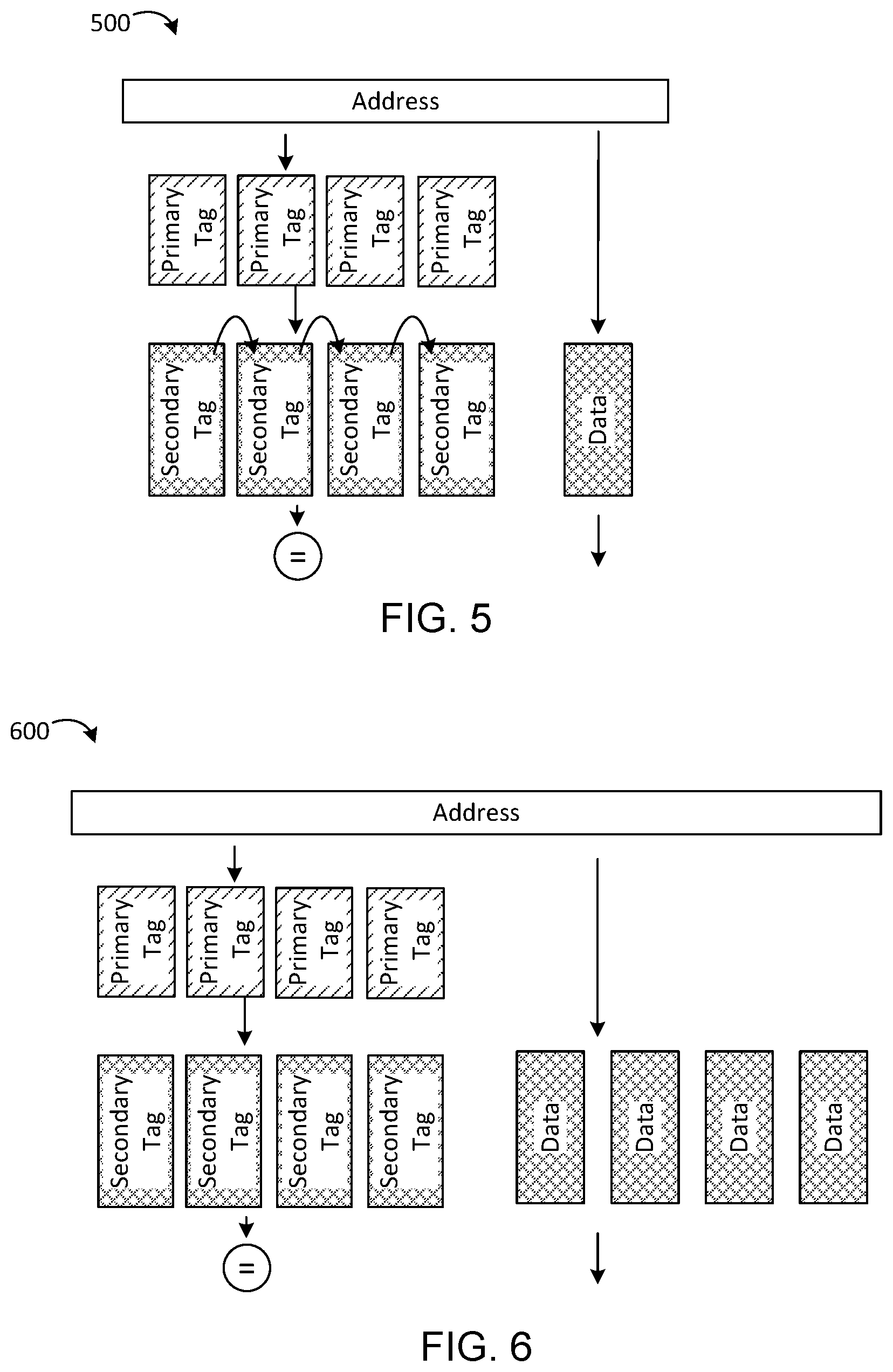 Patent US12332802 Figure 5 – Multi-stage cache tag with first stage tag size reduction