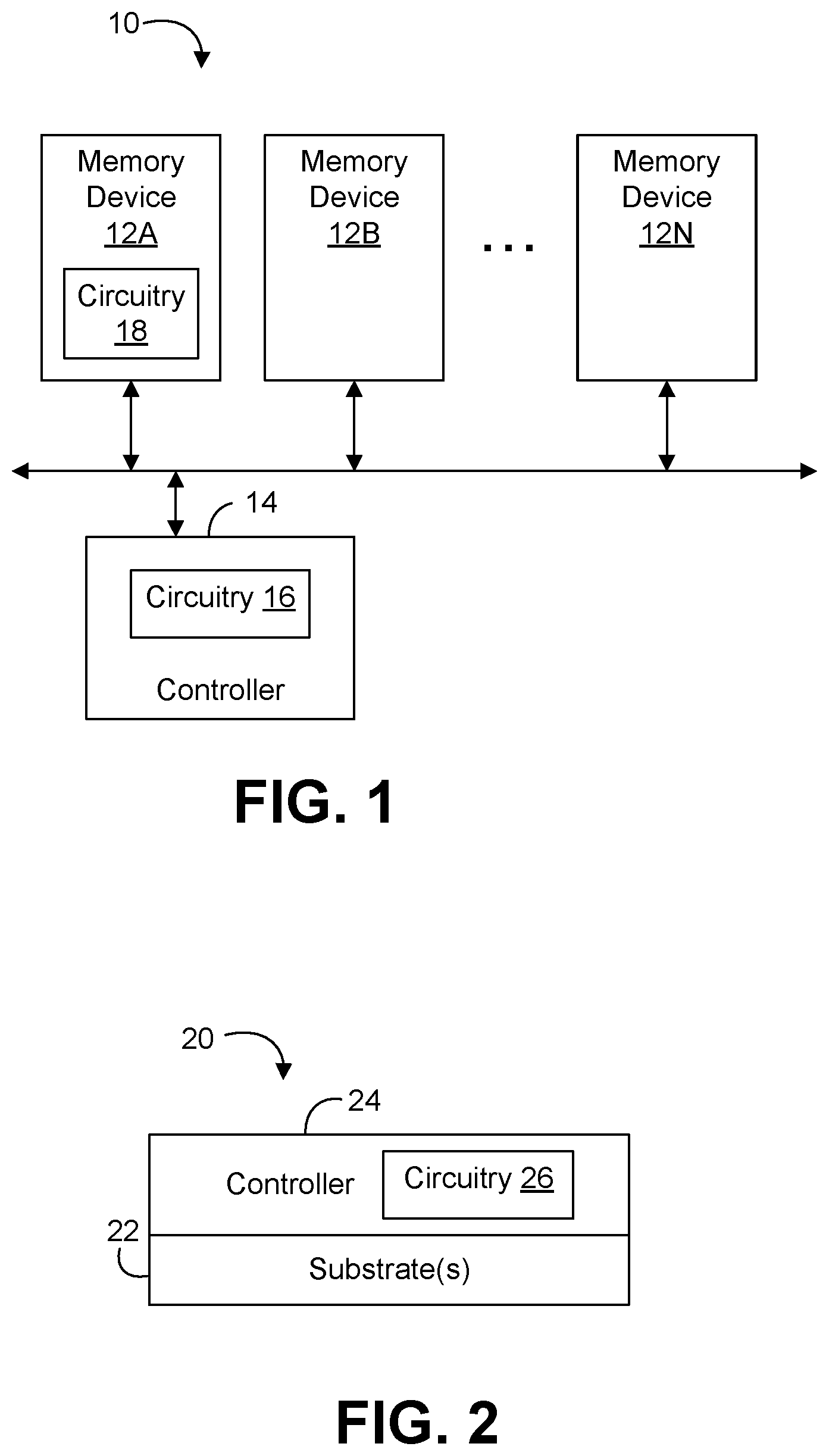 Patent US12332812 Figure 1 – Memory device manageability bus