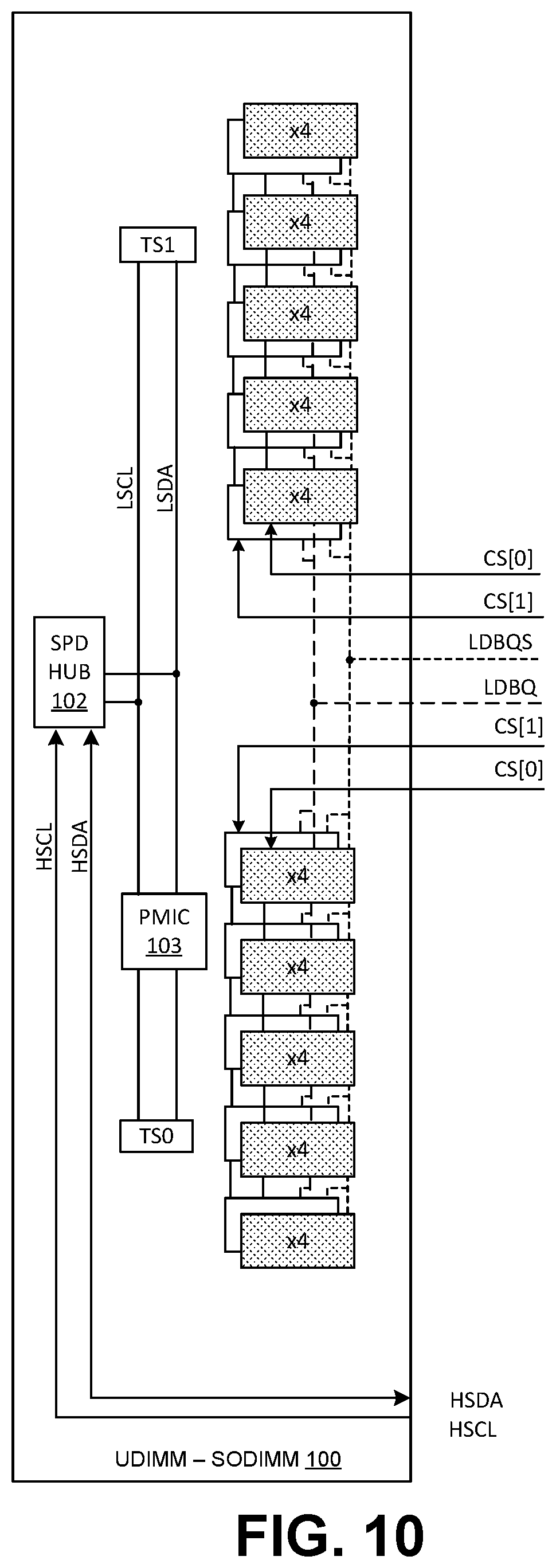 Patent US12332812 Figure 10 – Memory device manageability bus