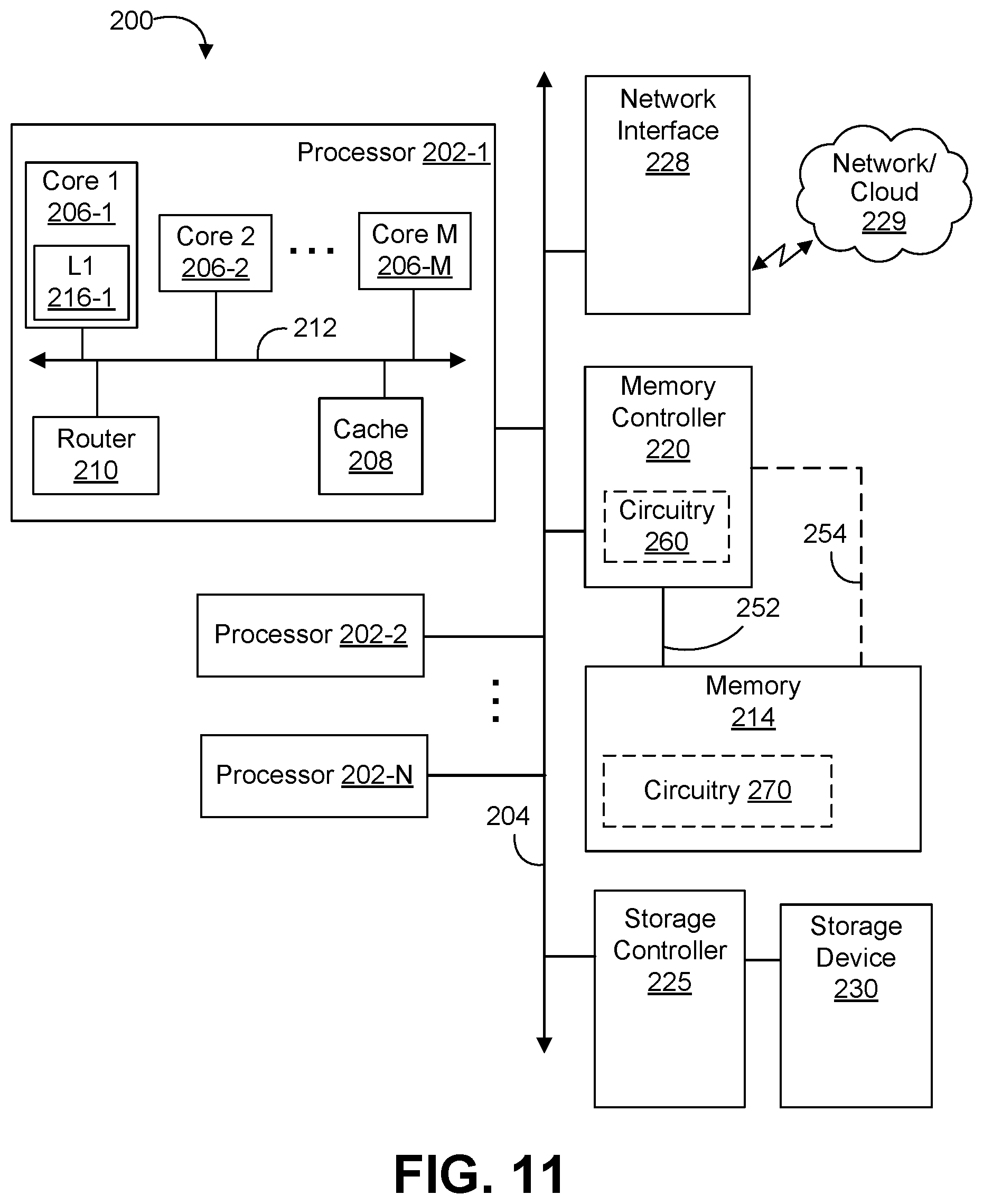 Patent US12332812 Figure 11 – Memory device manageability bus