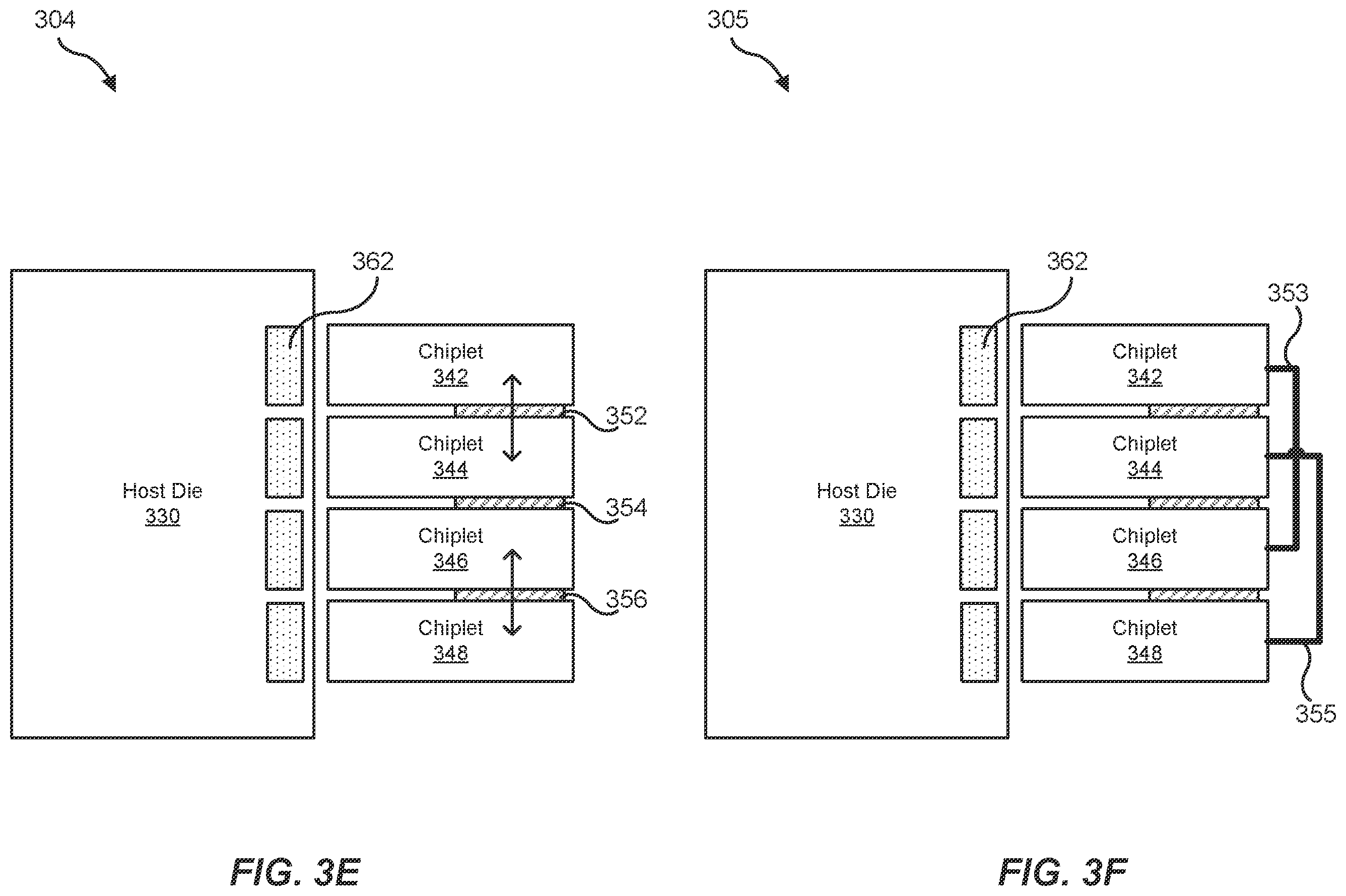Patent US12332824 Figure 5 – Backside interface for chiplet architecture mixing