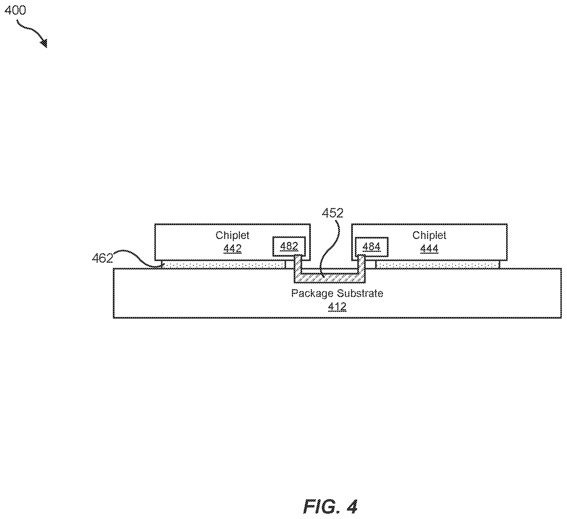 Patent US12332824 Figure 8 – Backside interface for chiplet architecture mixing